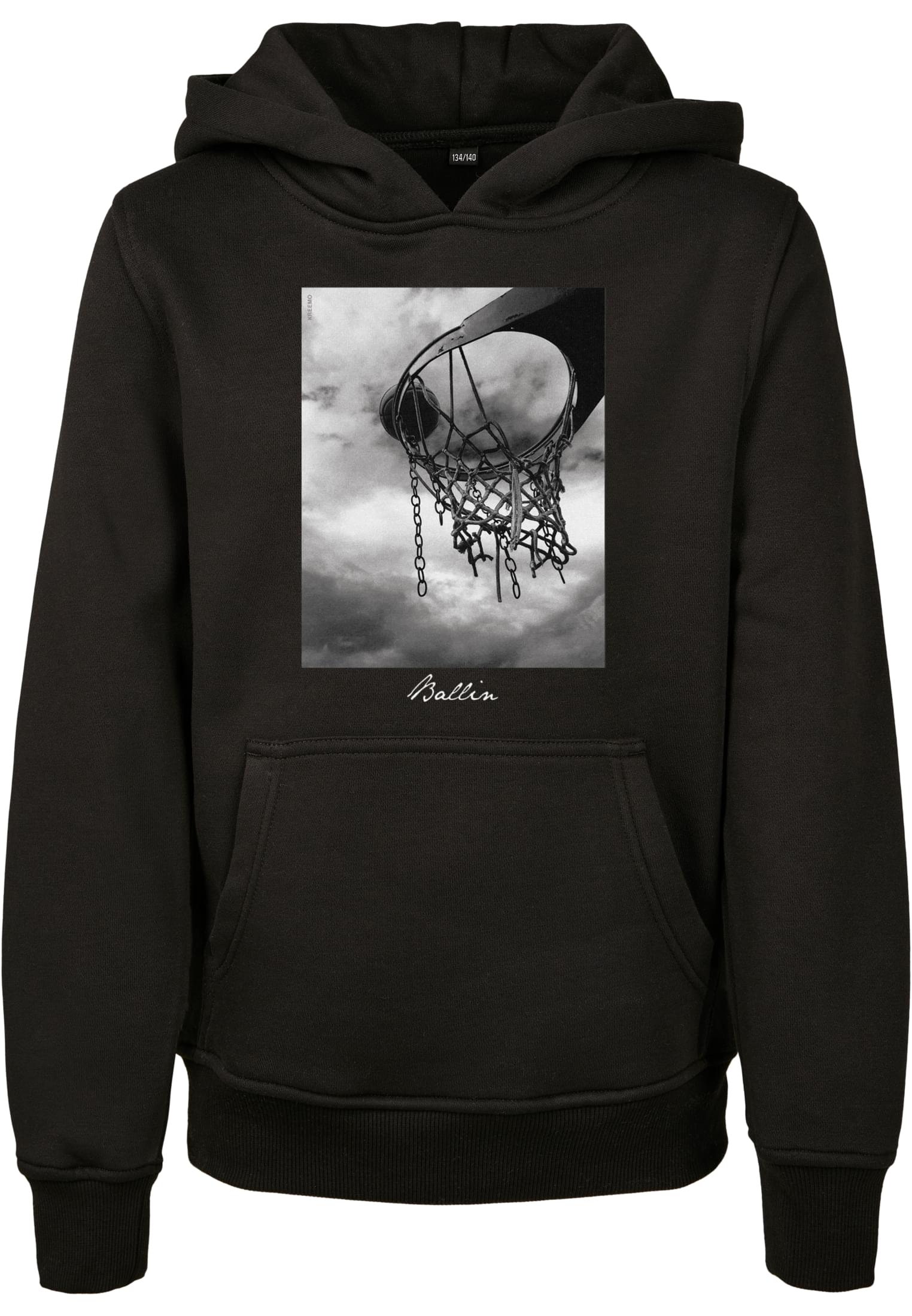 Felpa con cappuccio Ballin 2.0 per bambini nera 158/164