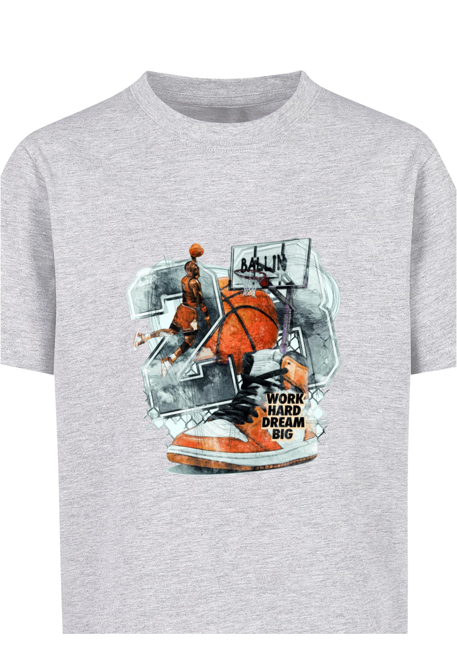 Maglietta vintage Ballin per bambini grigio mélange 158/164