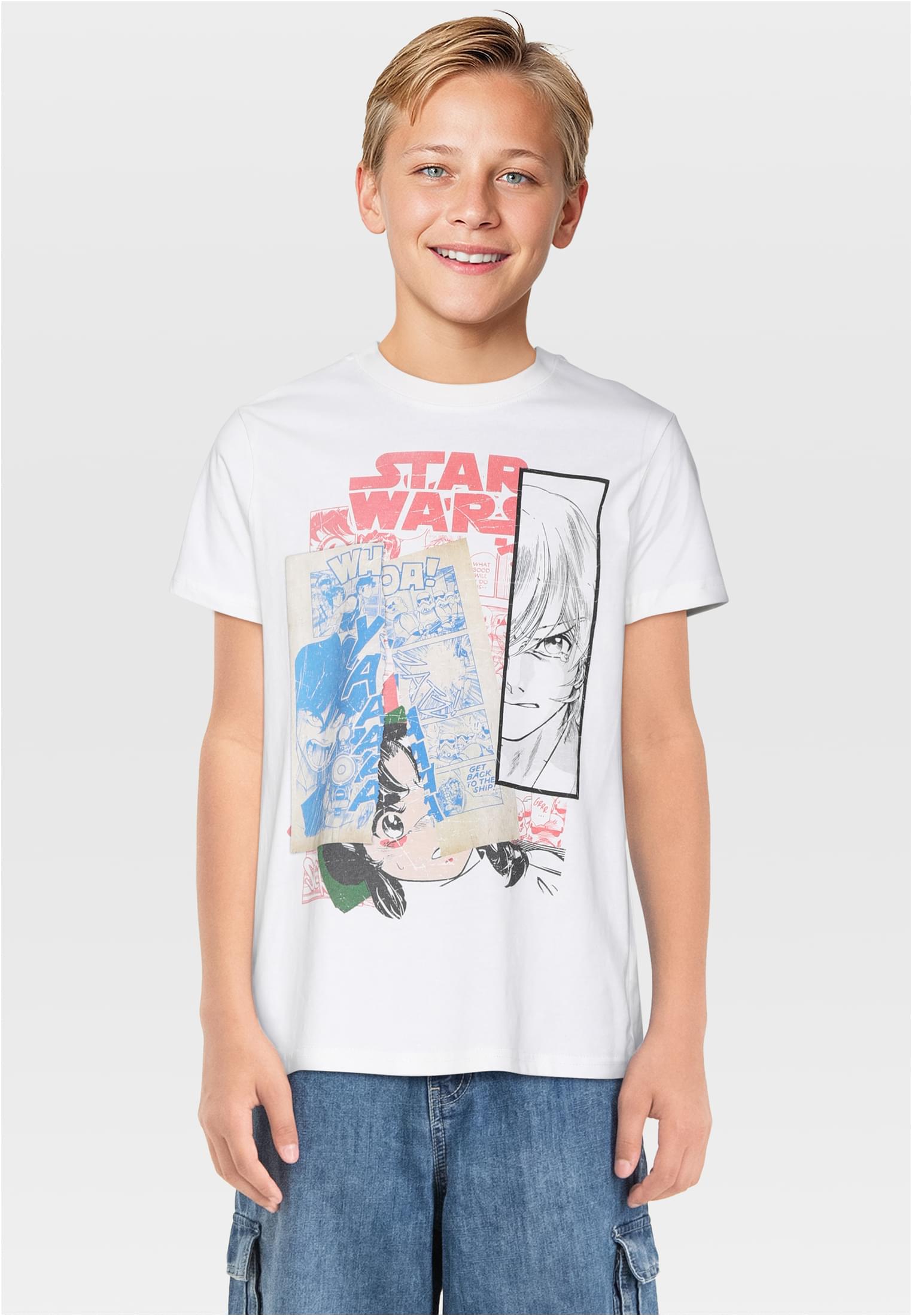 T-shirt e felpa con cappuccio 2 pezzi - Star Wars nero+bianco 158/164