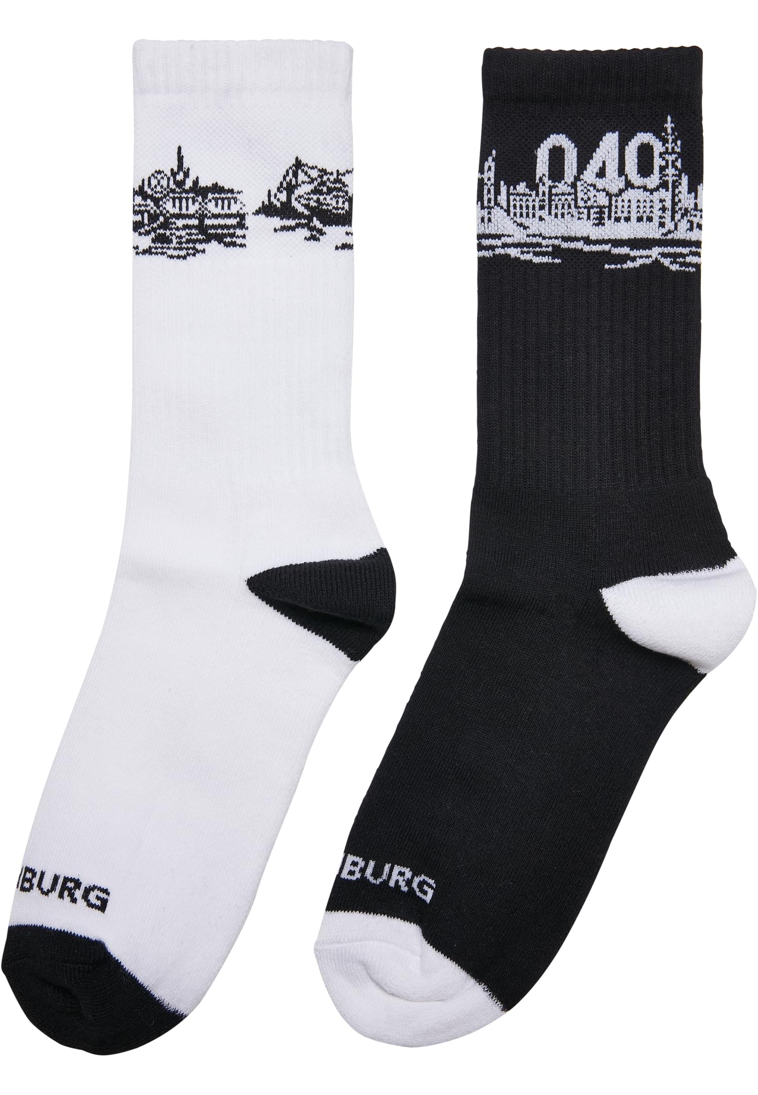 Major City 040 Socks 2-Pack black/white 35-38 - workoutbrands.com