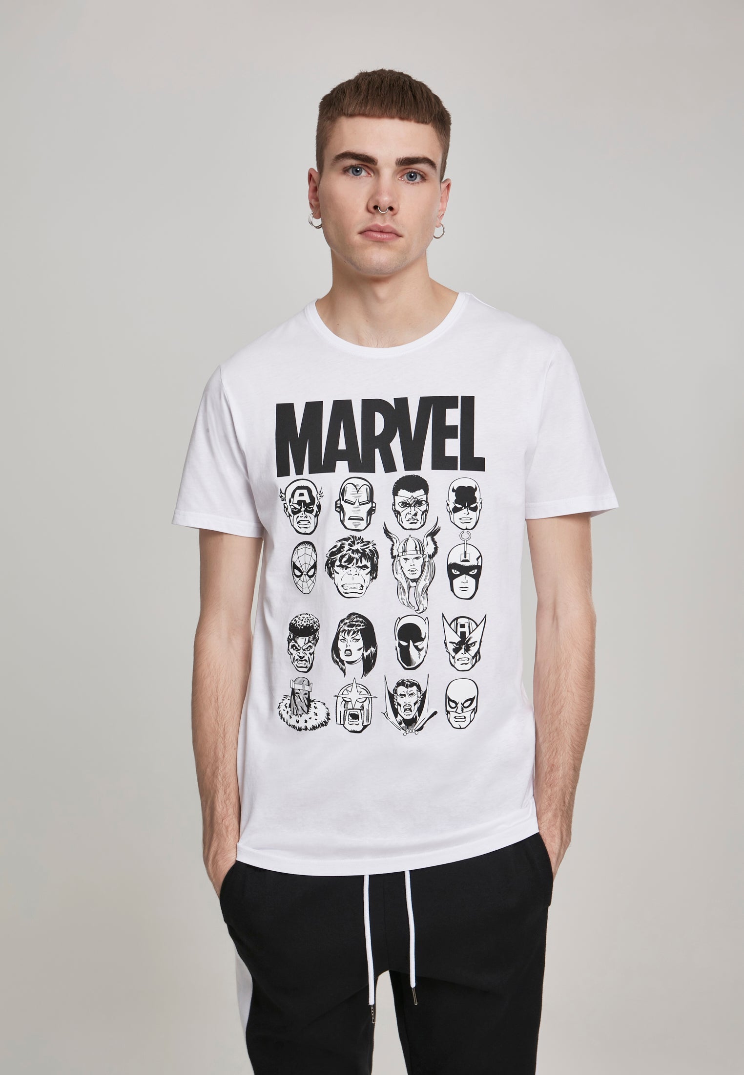 Marvel Crew Tee white XXL - workoutbrands.com