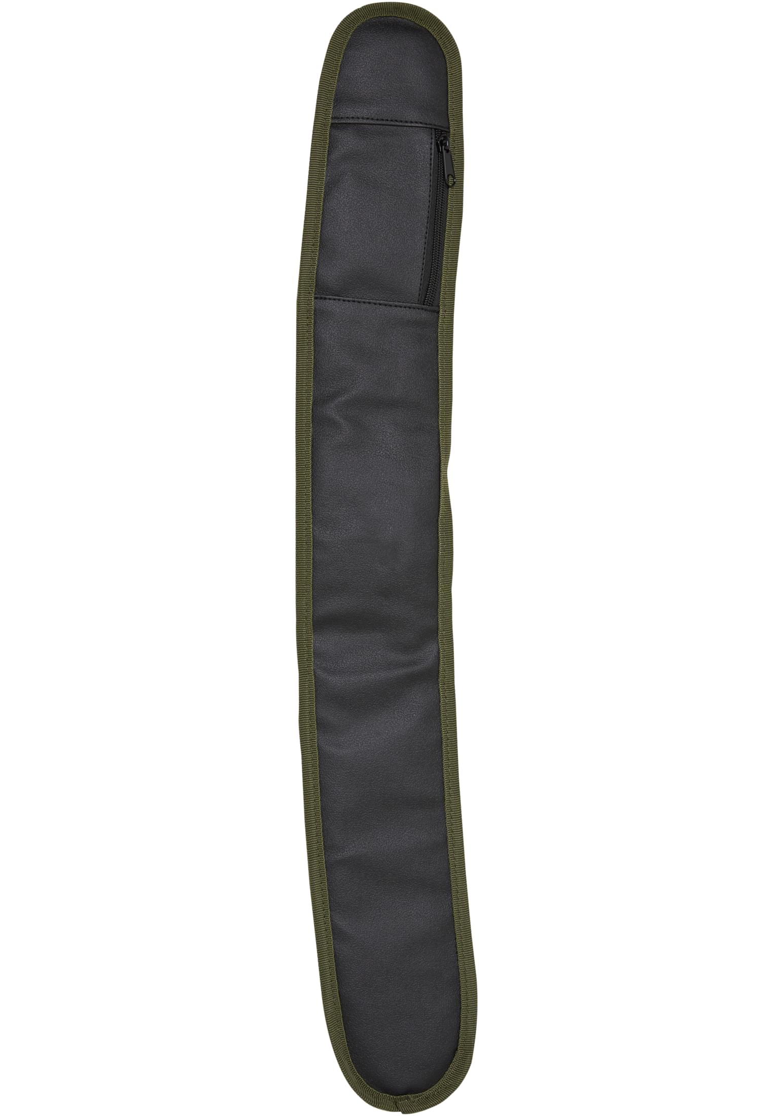 Detaljbild av B Molle Belt i kamel som visar den svarta vadderade insidan och en ficka med dragkedja.