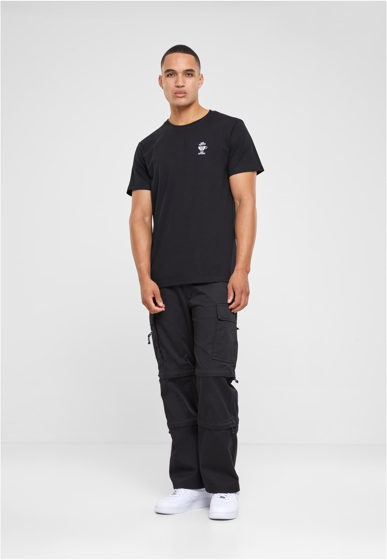 More Espresso Less Depresso Tee EMB black XXL - workoutbrands.com