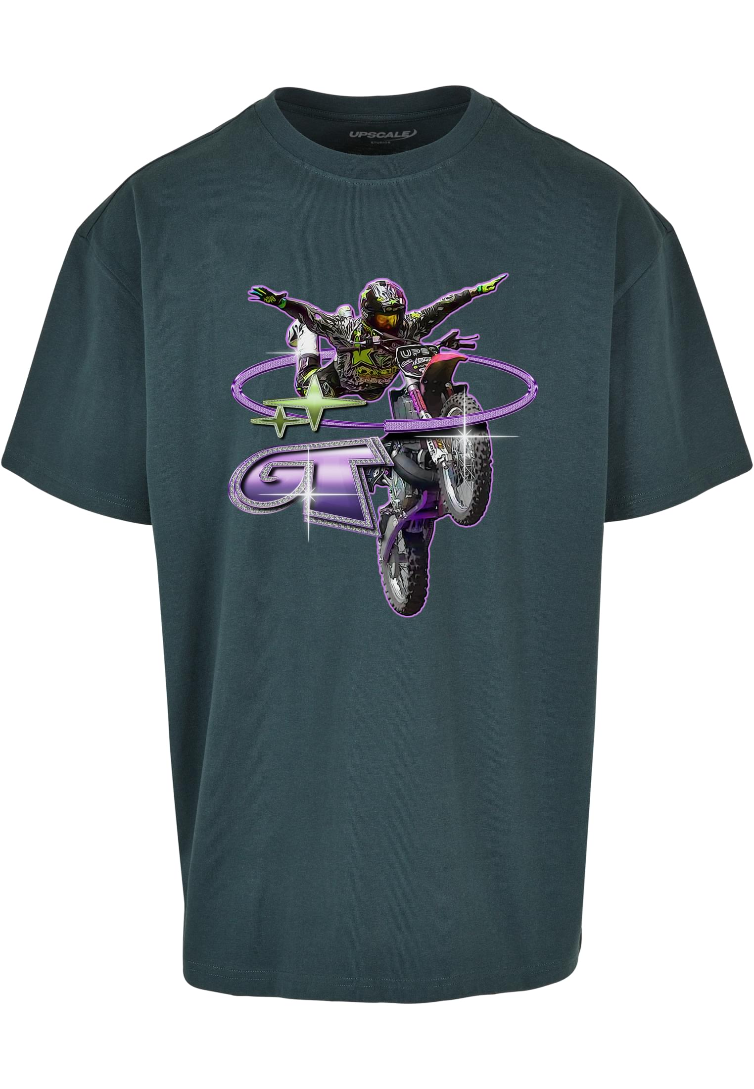 Moto GT Oversize Tee bottlegreen XXL - workoutbrands.com