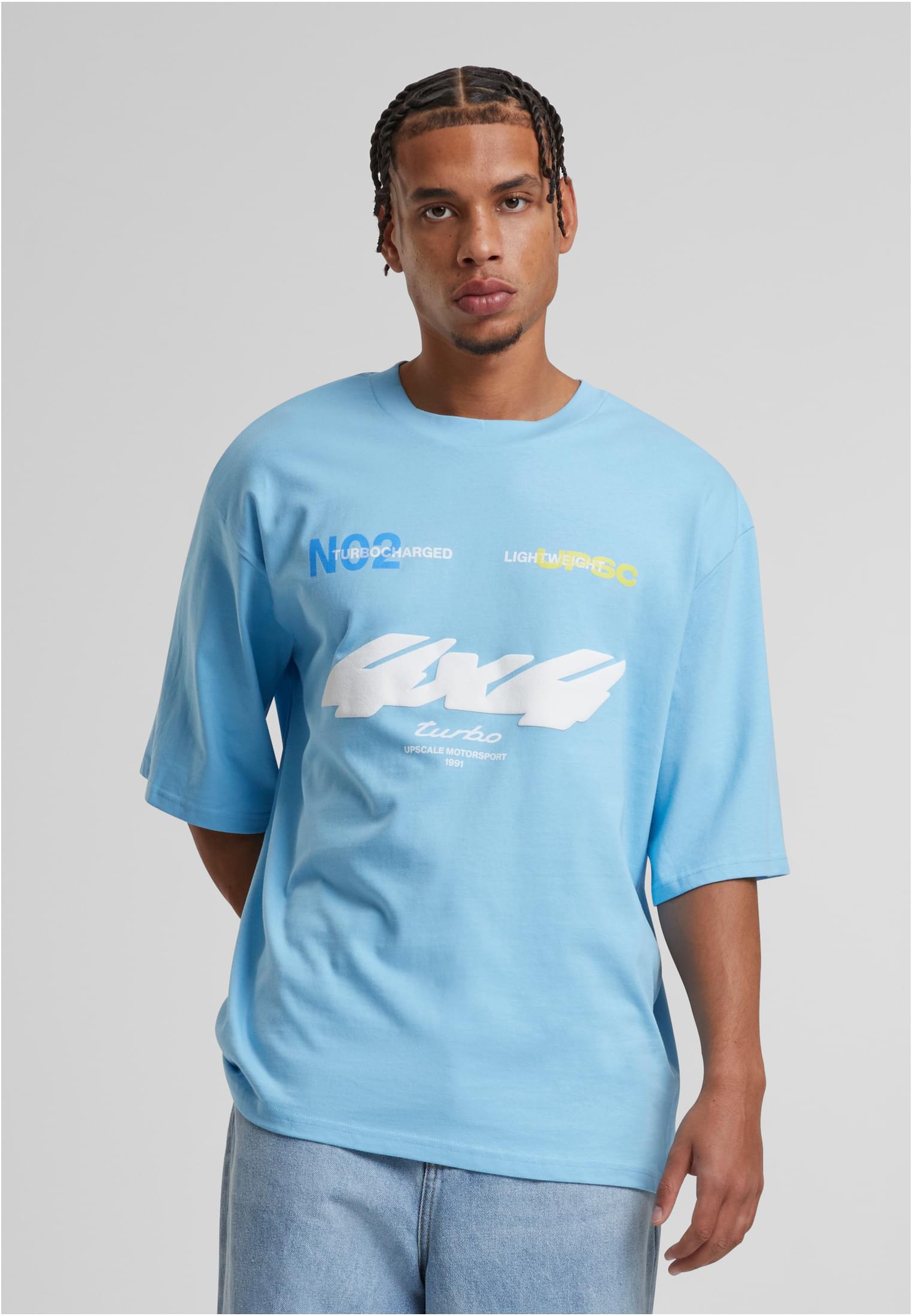 Motorsport Heavy Oversize Sleeve Tee balticblue XXL - workoutbrands.com