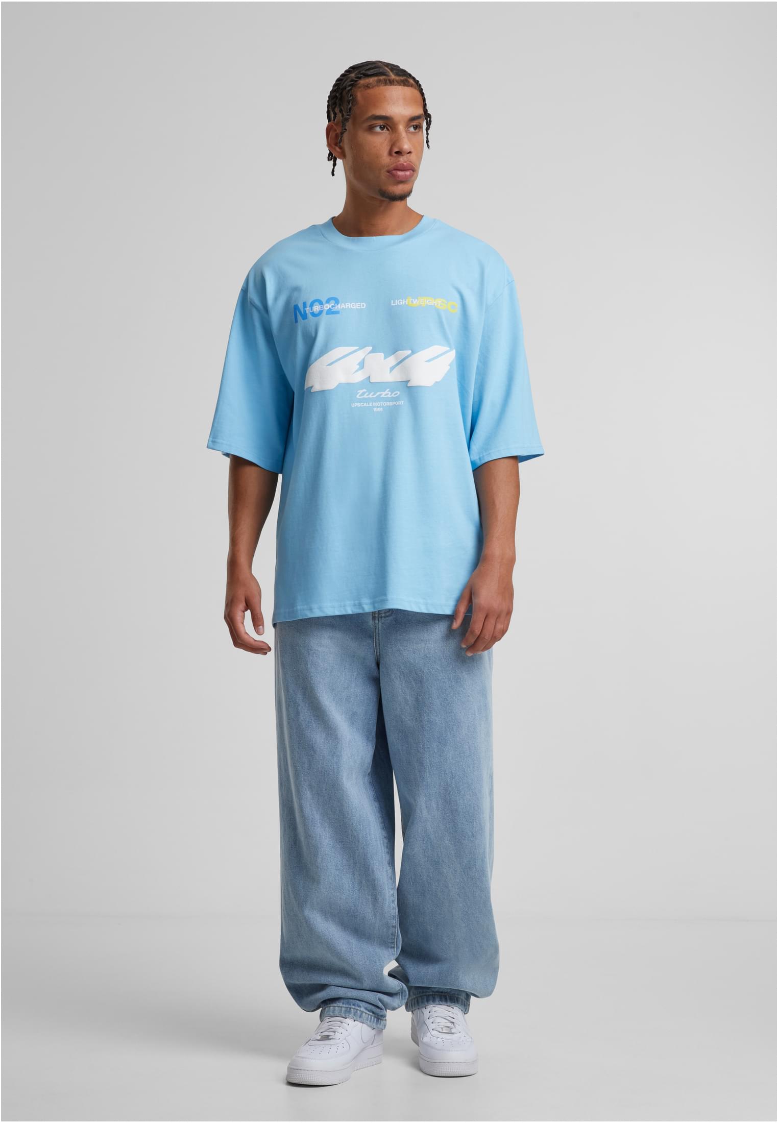 Motorsport Heavy Oversize Sleeve Tee balticblue XXL - workoutbrands.com