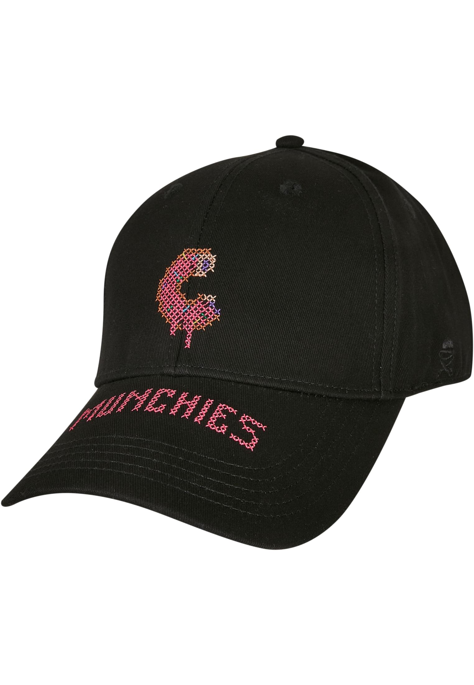 Munchie Stitches Curved Cap black/mc one size - workoutbrands.com