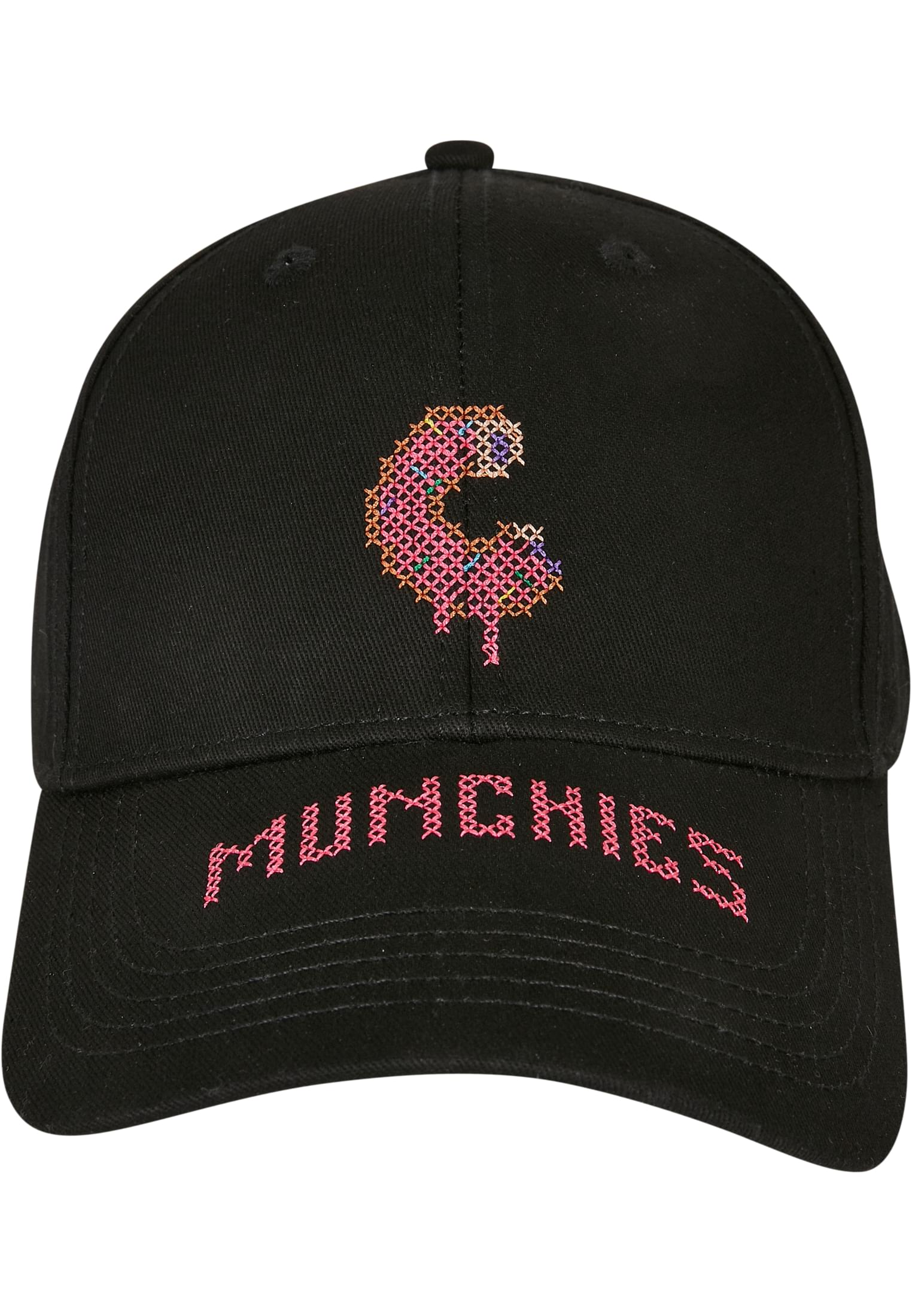 Munchie Stitches Curved Cap black/mc one size - workoutbrands.com