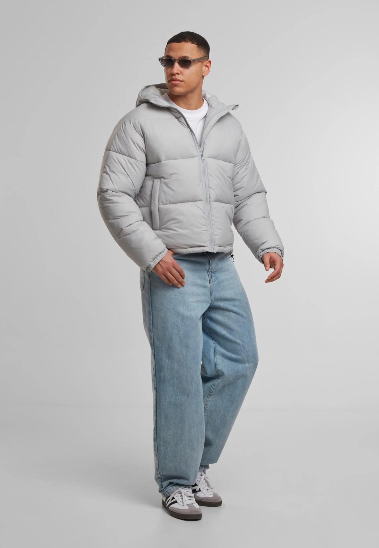 shiny puffer coat