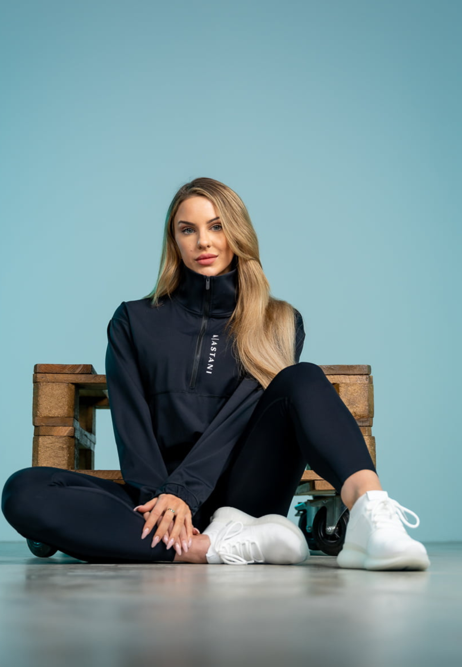 A Vibe Uzun Kollu Kırpılmış Pantolon - Siyah