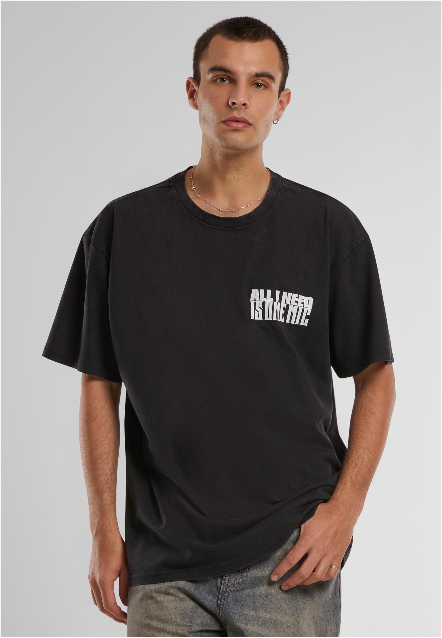 Nas Stillmatic Acid Washed Oversize Tee black XXL - workoutbrands.com