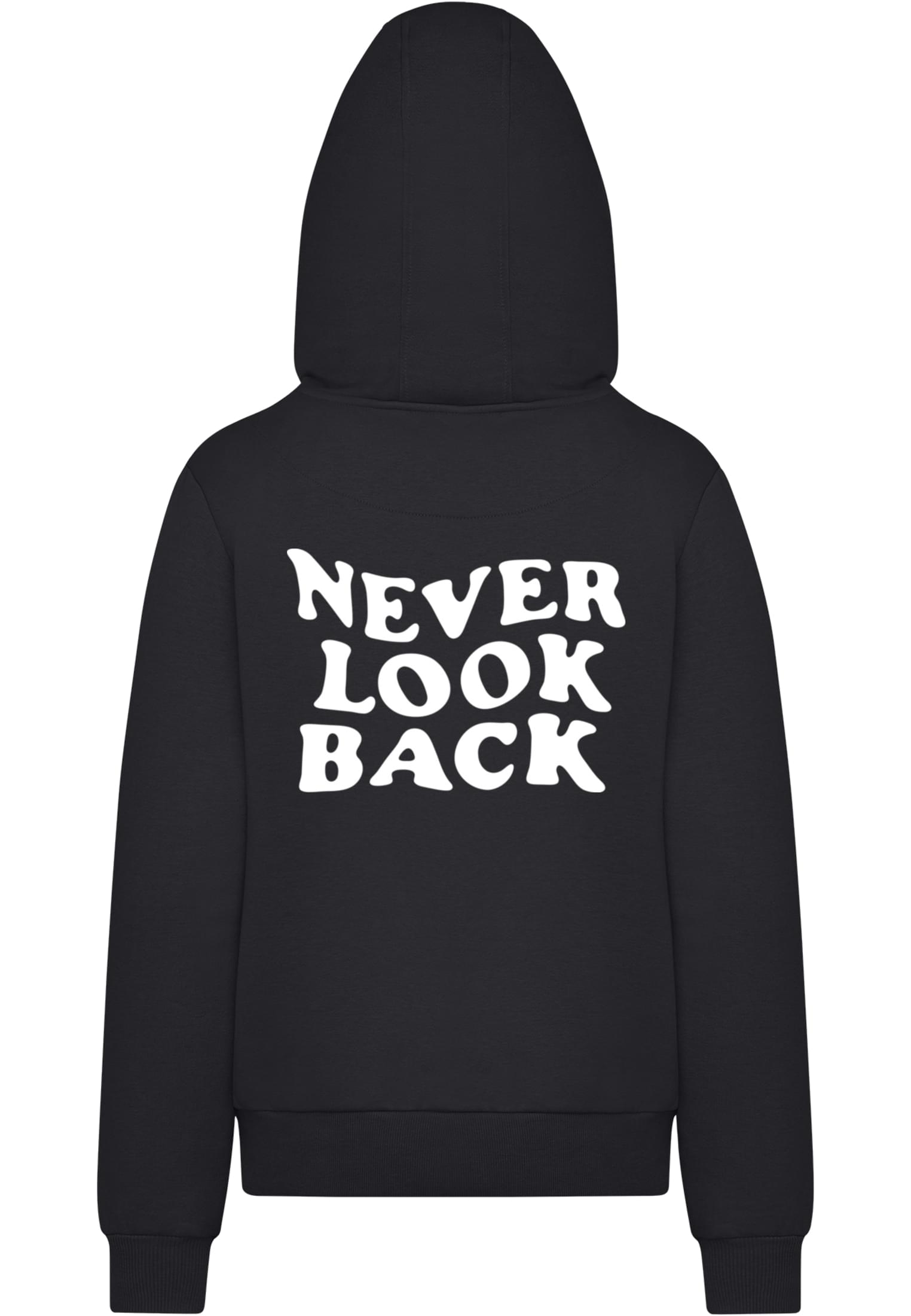 Never Look Back Ladies Fluffy Hoody white XXL - workoutbrands.com