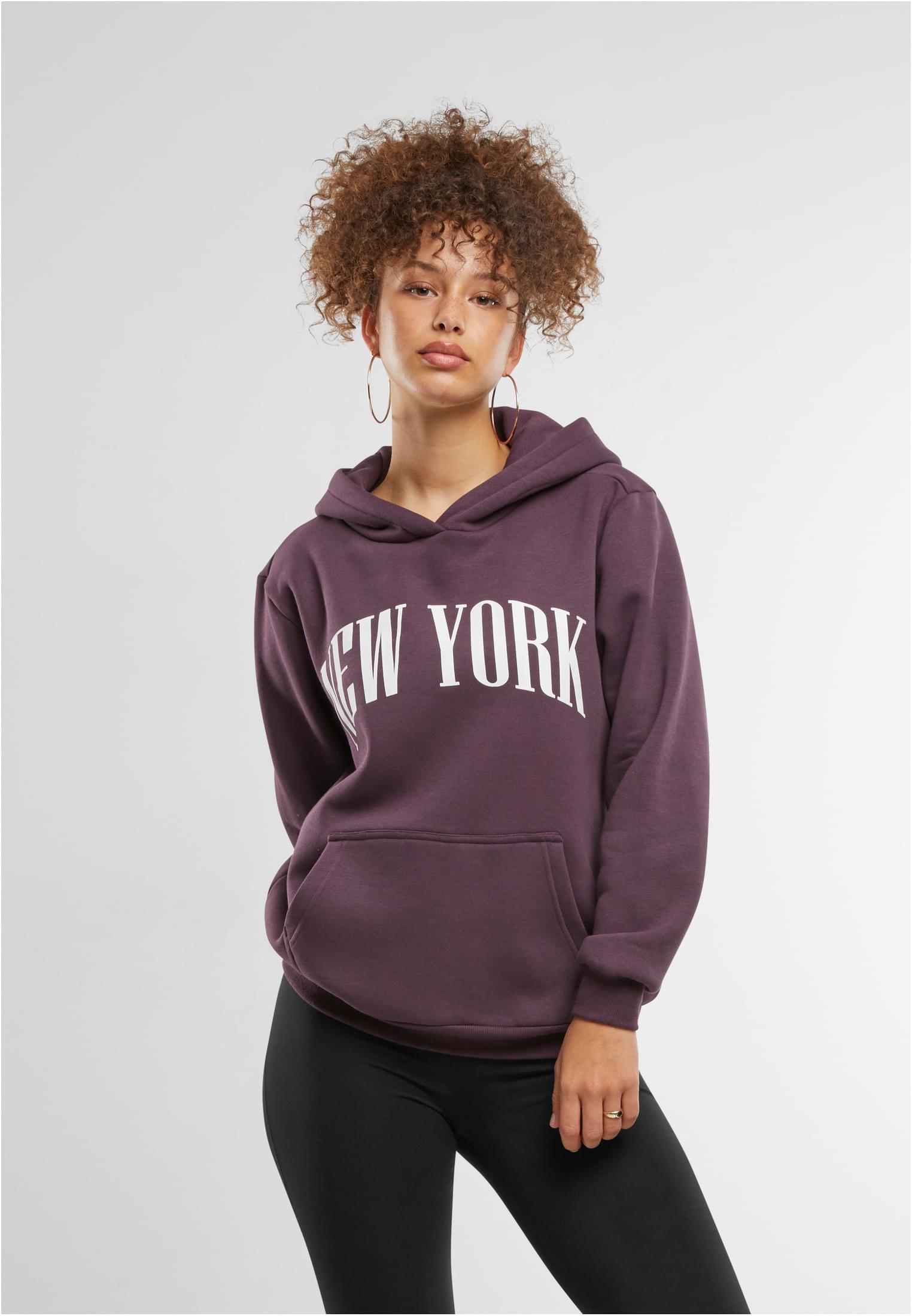 New York Ladies Fluffy Hoody plumpurple XXL - workoutbrands.com