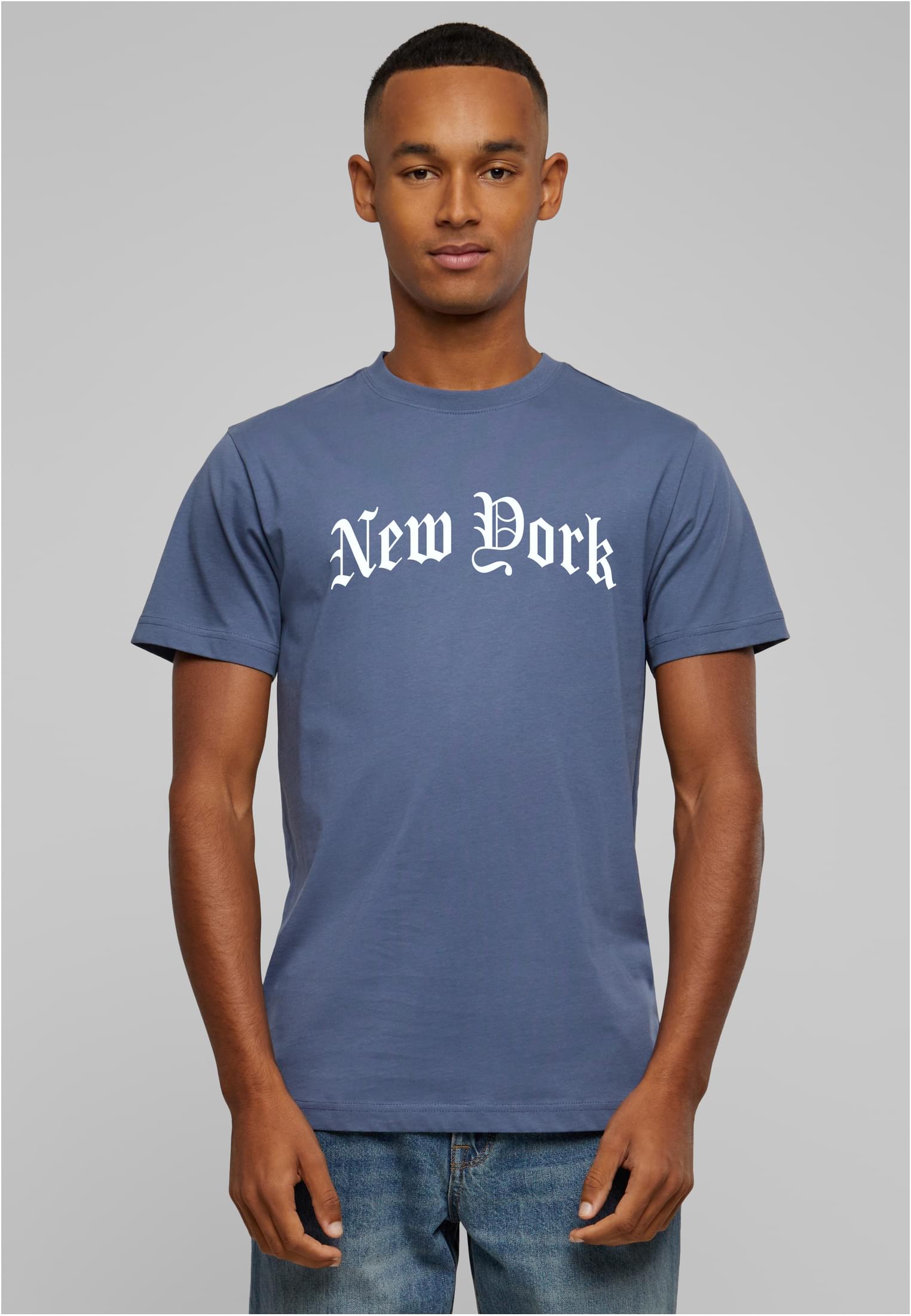 New York Wording Tee dustyblue XXL - workoutbrands.com