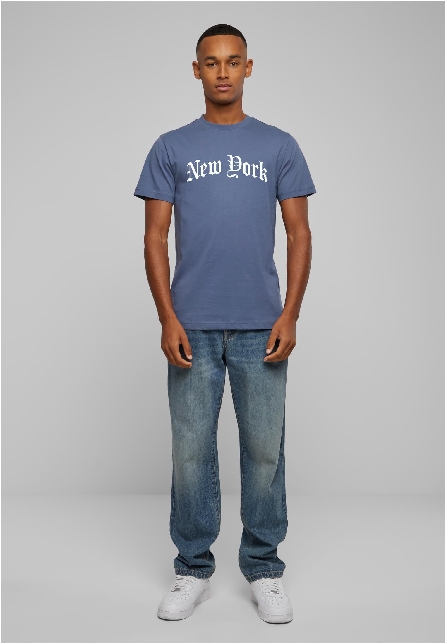 New York Wording Tee dustyblue XXL - workoutbrands.com