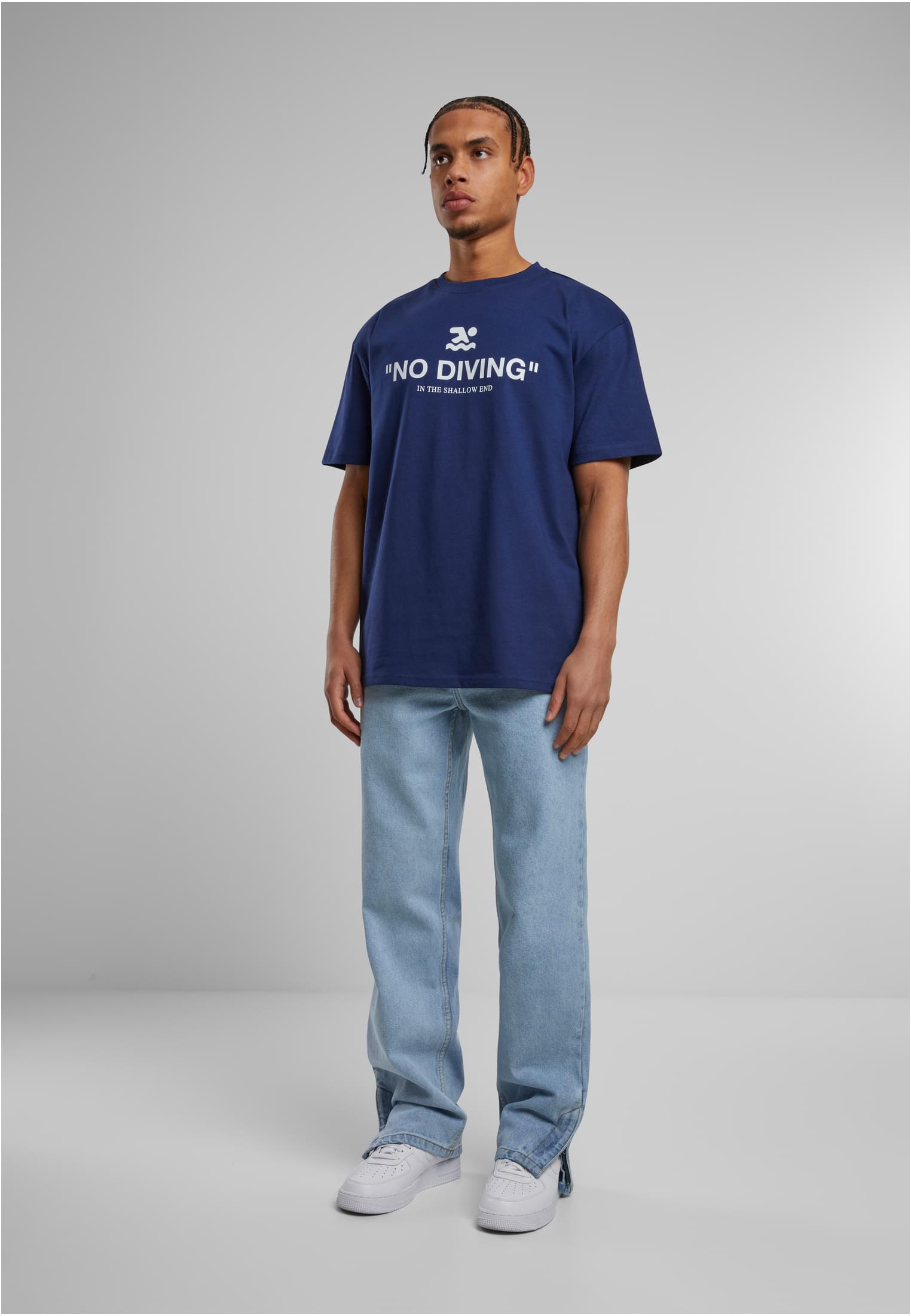 No Diving Heavy Oversize Tee berylblue XXL - workoutbrands.com