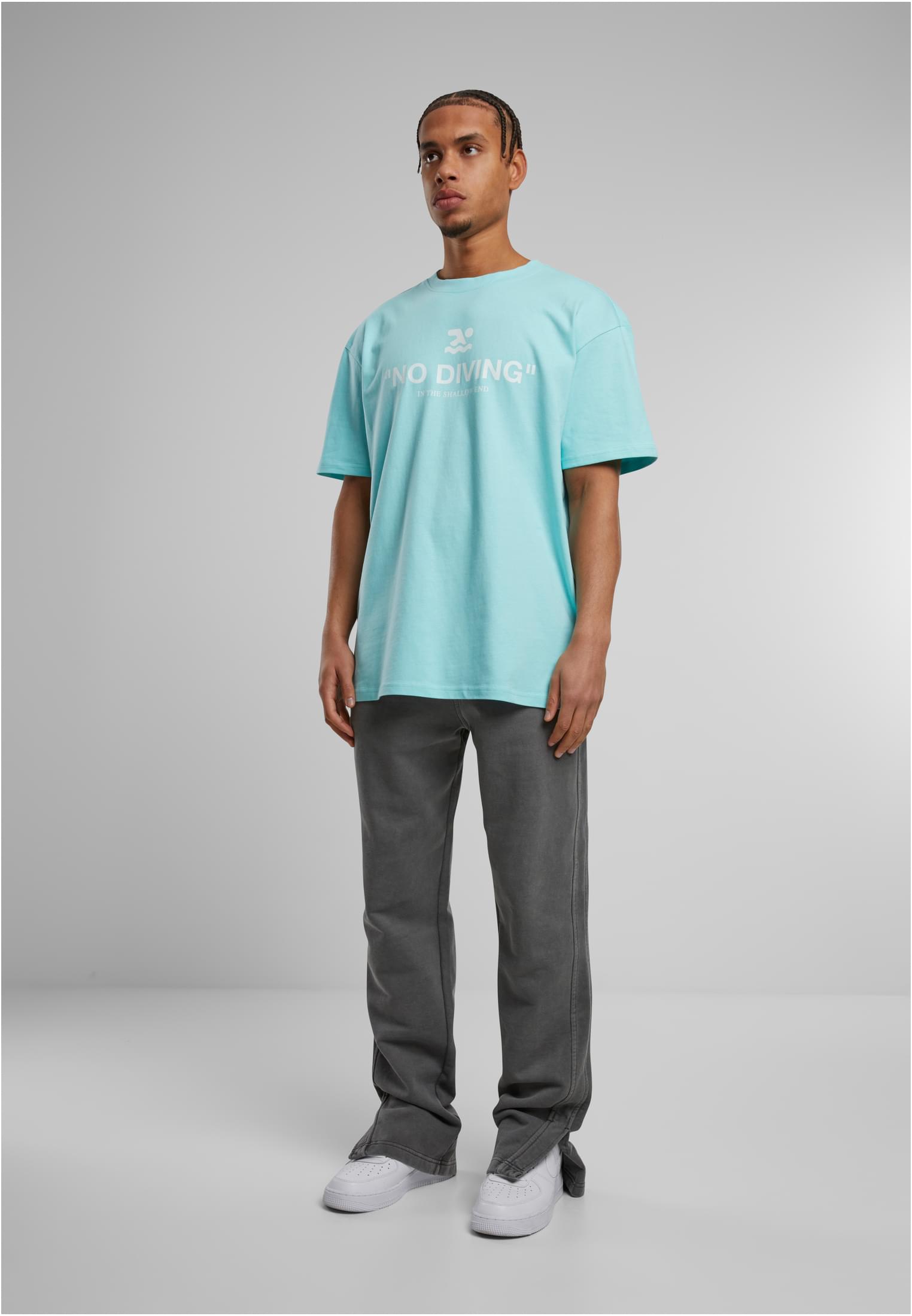 No Diving Heavy Oversize Tee berylblue XXL - workoutbrands.com