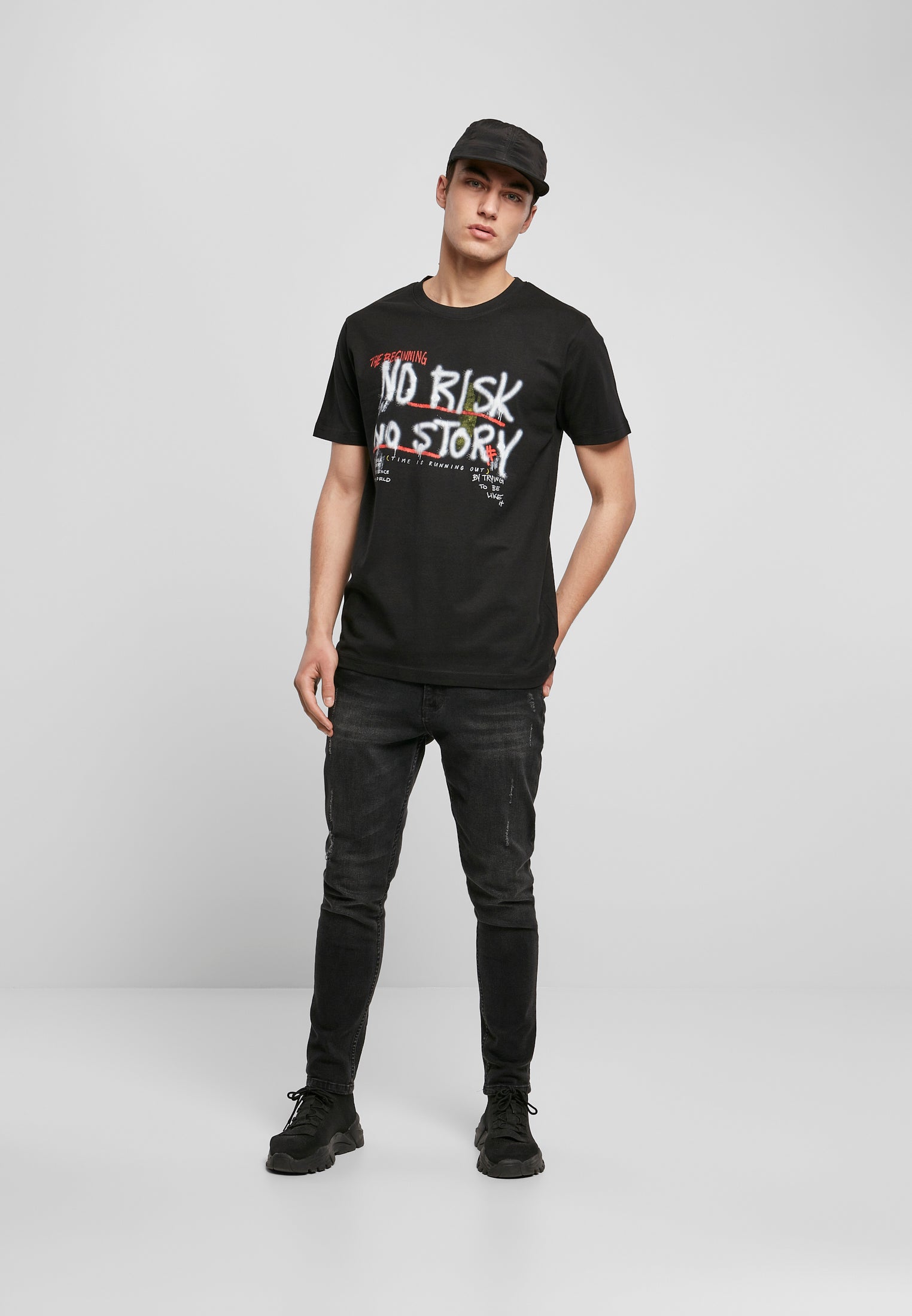 No Risk No Story Tee black XXL - workoutbrands.com