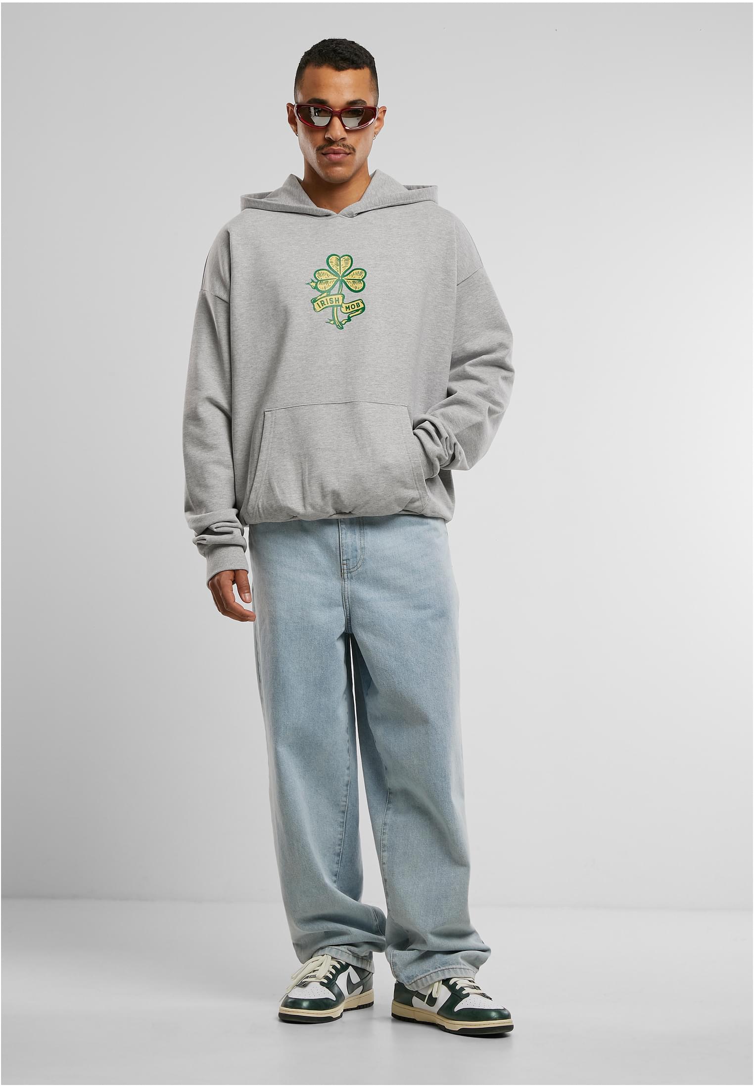 Old Irish Mob Ultraheavy Oversize Hoody grey XXL - workoutbrands.com