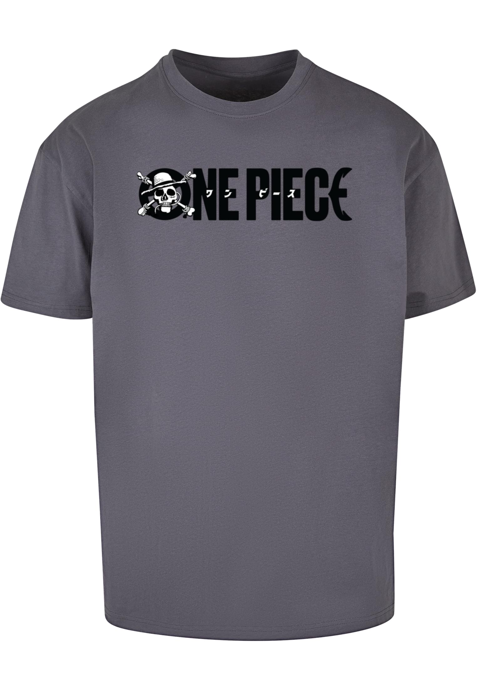 One Piece Jolly Roger Logo Oversize Tee darkgrey XXL - workoutbrands.com