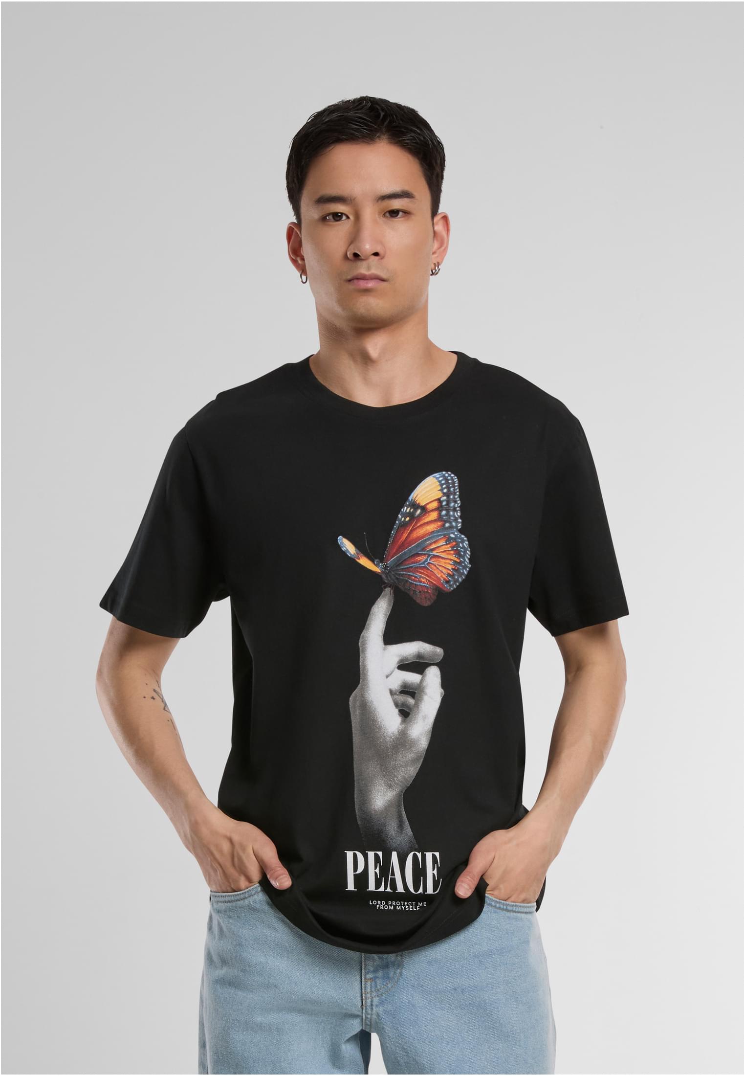 Peace Butterfly Tee black XXL - workoutbrands.com