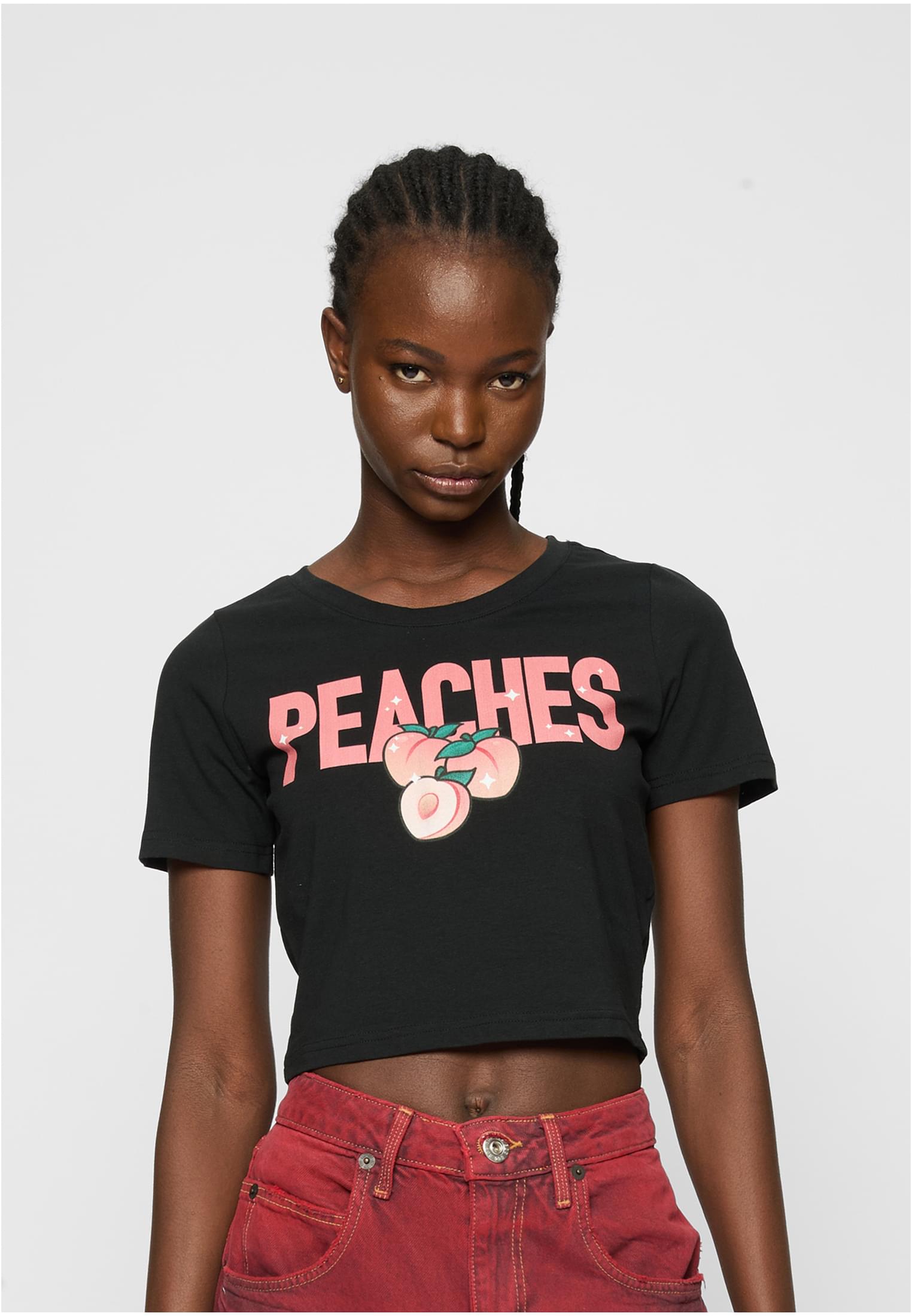 Peaches Cropped Tee white XXL - workoutbrands.com