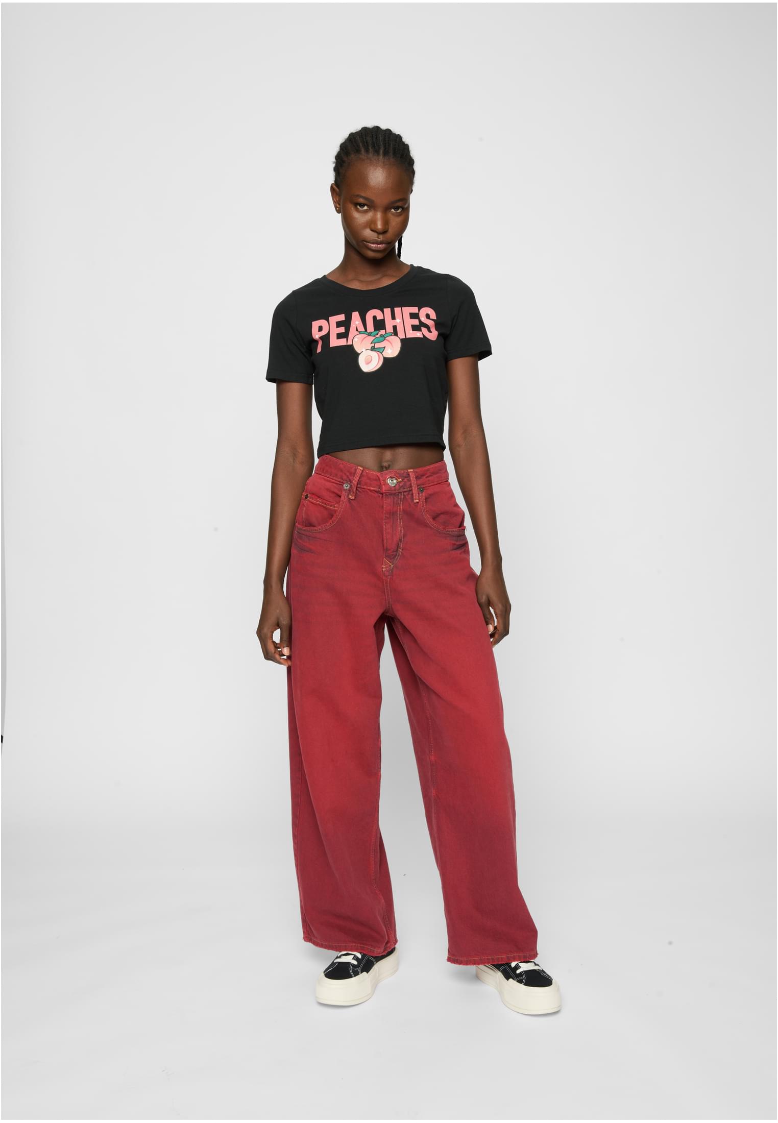 Peaches Cropped Tee white XXL - workoutbrands.com