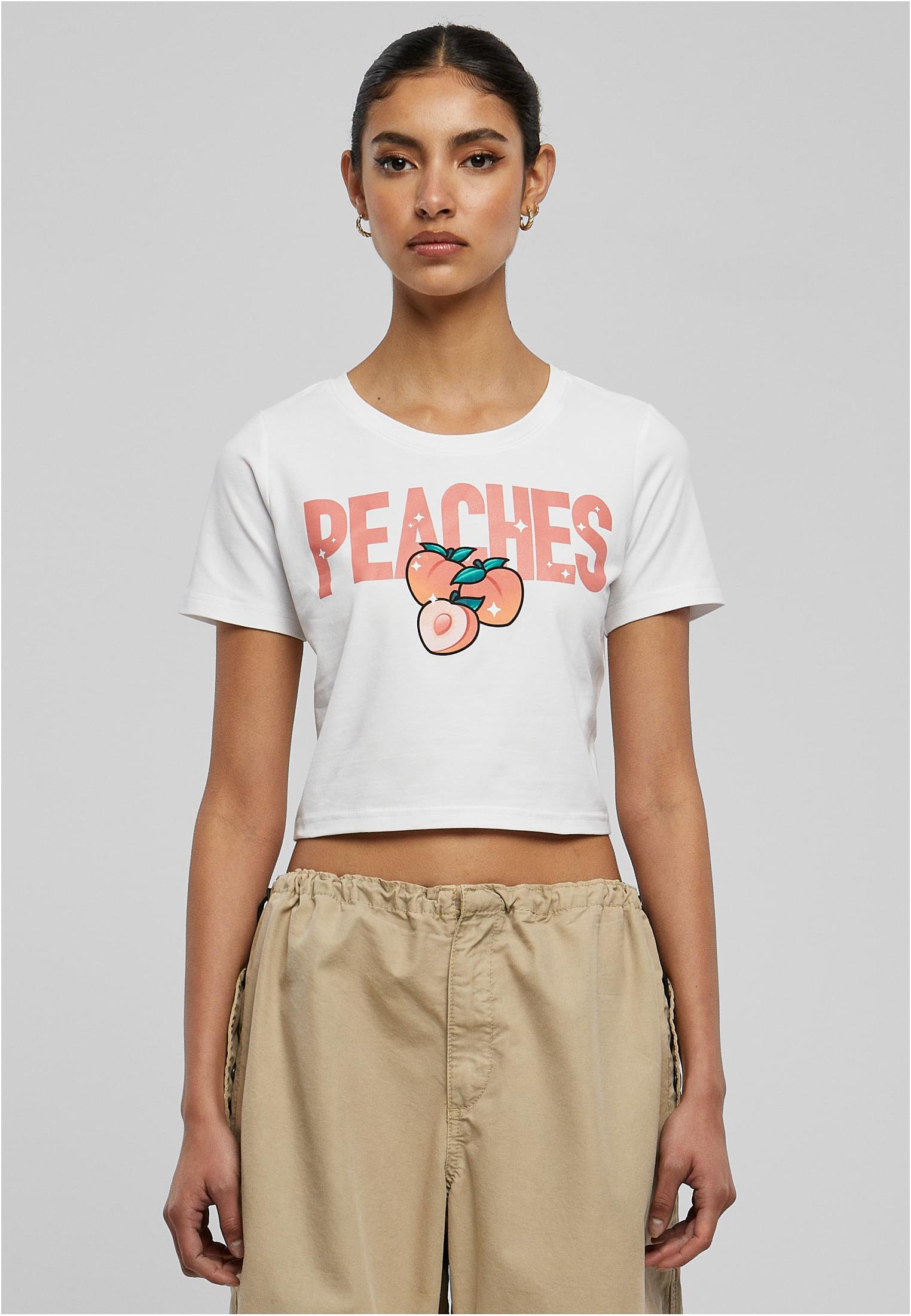 Peaches Cropped Tee white XXL - workoutbrands.com