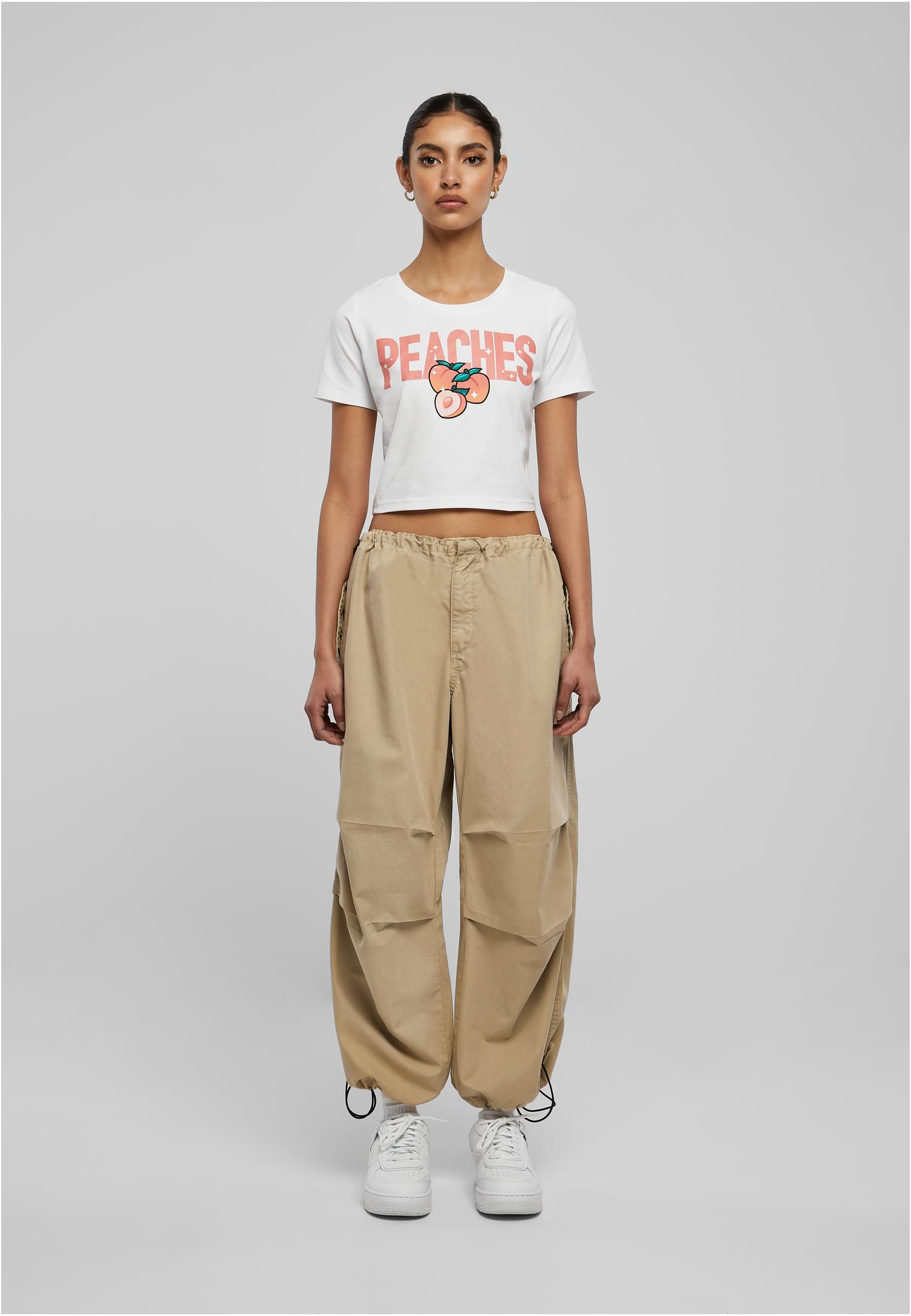 Peaches Cropped Tee white XXL - workoutbrands.com