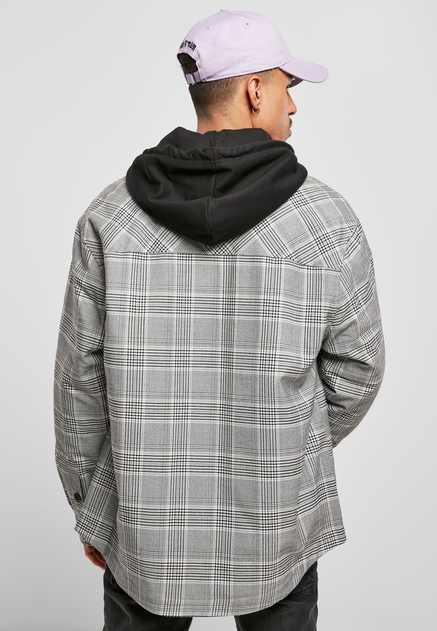 Plaid Out Quilted Shirt Jacket black/white XXL - workoutbrands.com