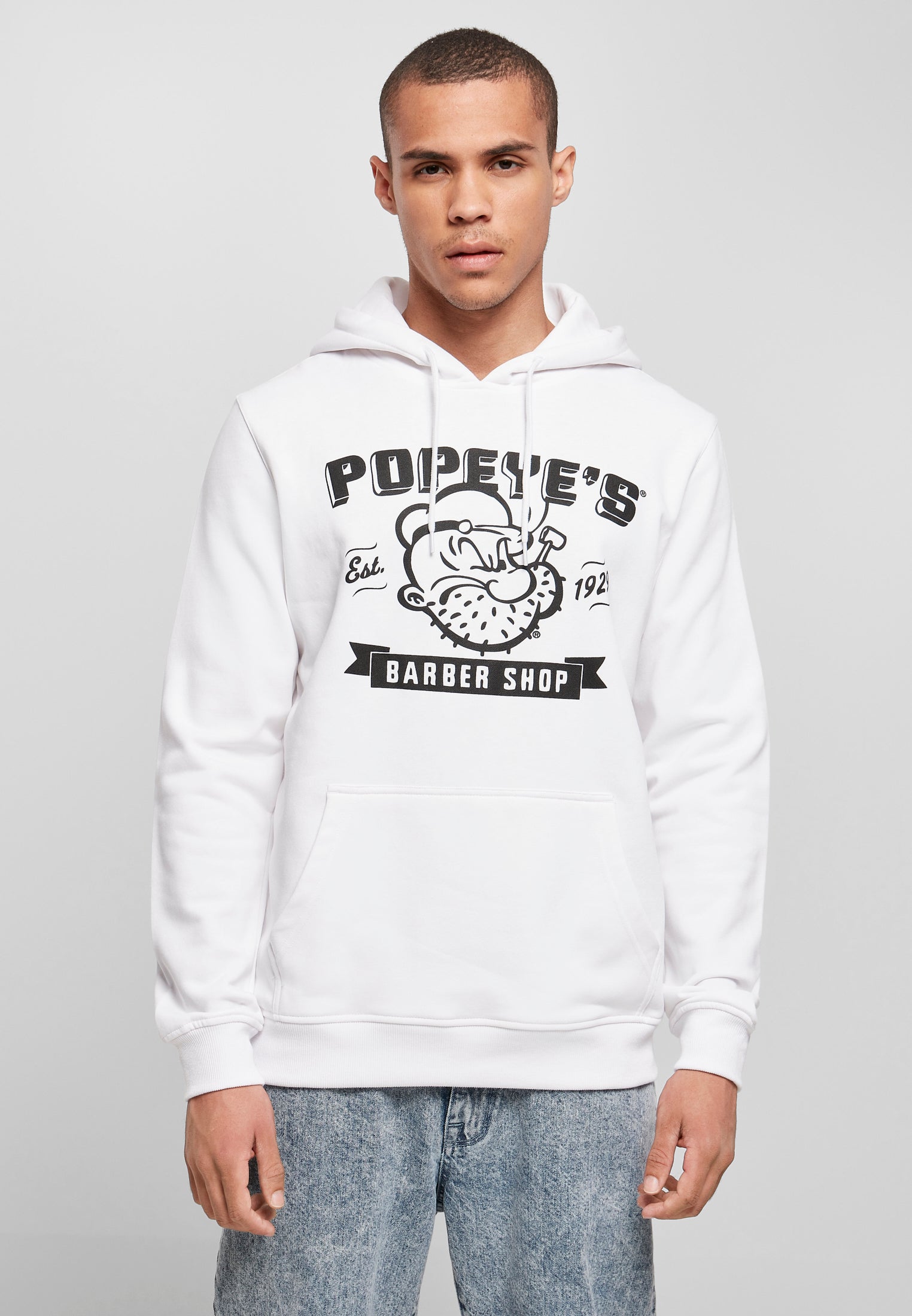 Popeye Barber Shop Hoody white XXL - workoutbrands.com