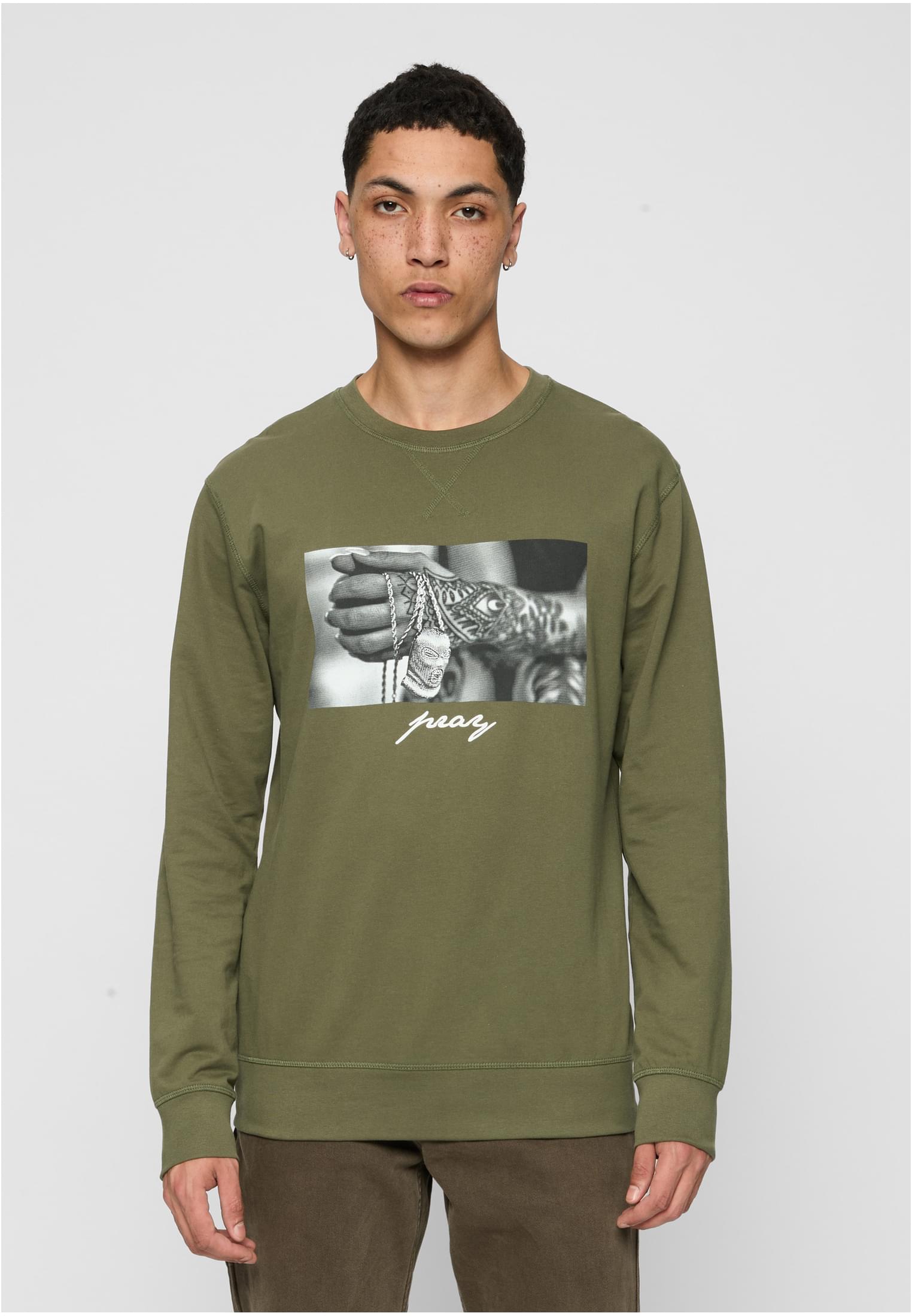Pray 2.0 Crewneck olive XS - workoutbrands.com