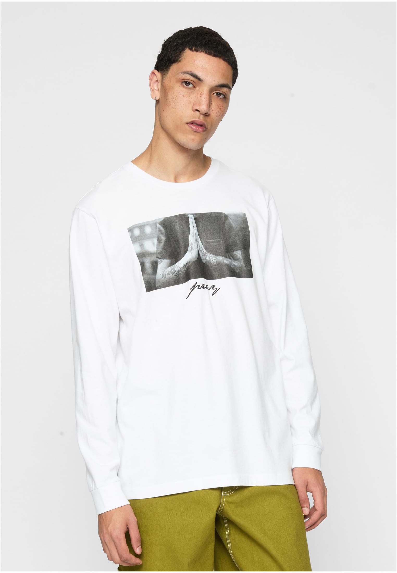 Pray Longsleeve white XXL - workoutbrands.com