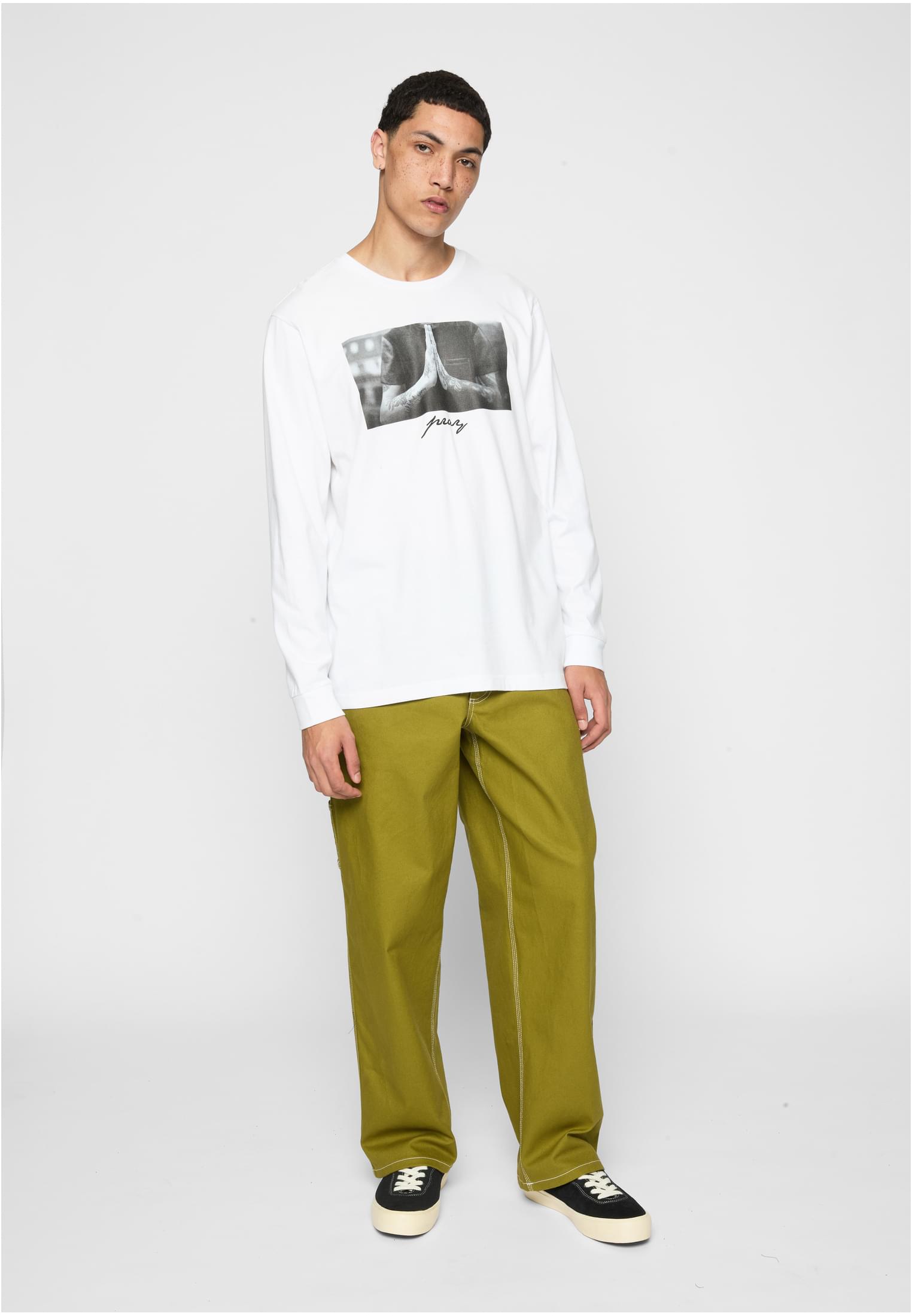 Pray Longsleeve white XXL - workoutbrands.com