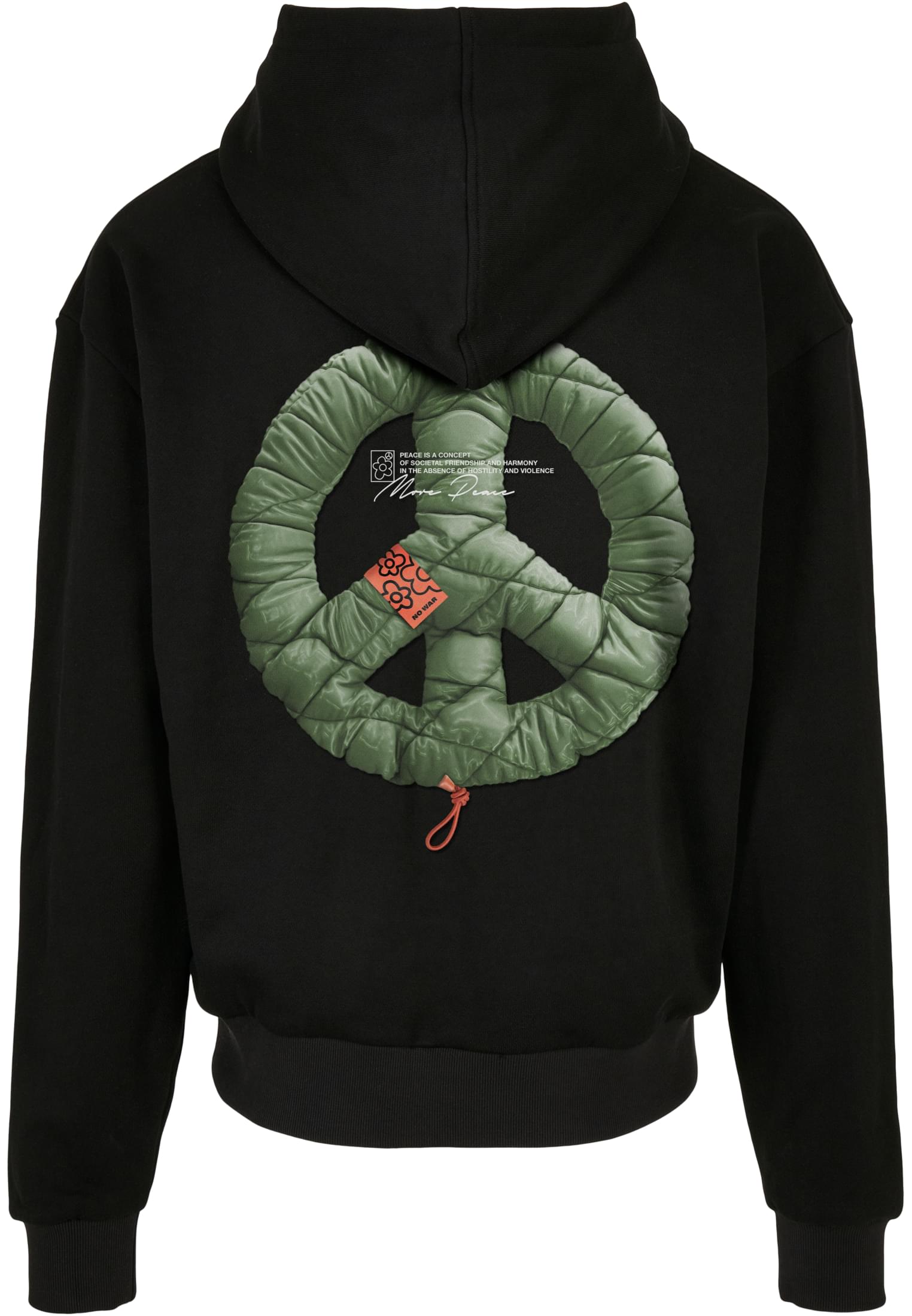 Puffer Peace Heavy Oversize Zip Hoody black XXL - workoutbrands.com