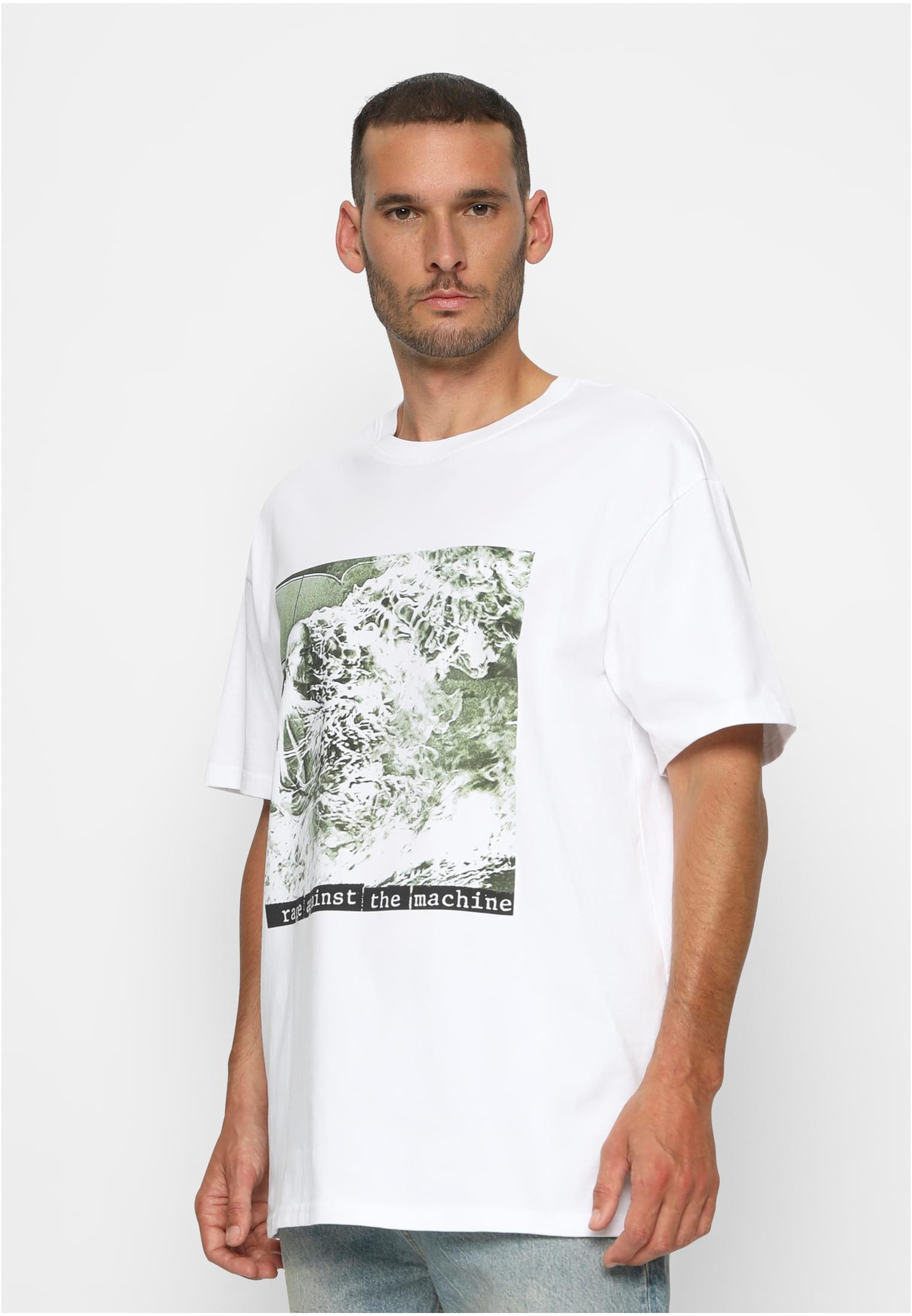 Rage Against the Machine Oversize Tee white XXL - workoutbrands.com