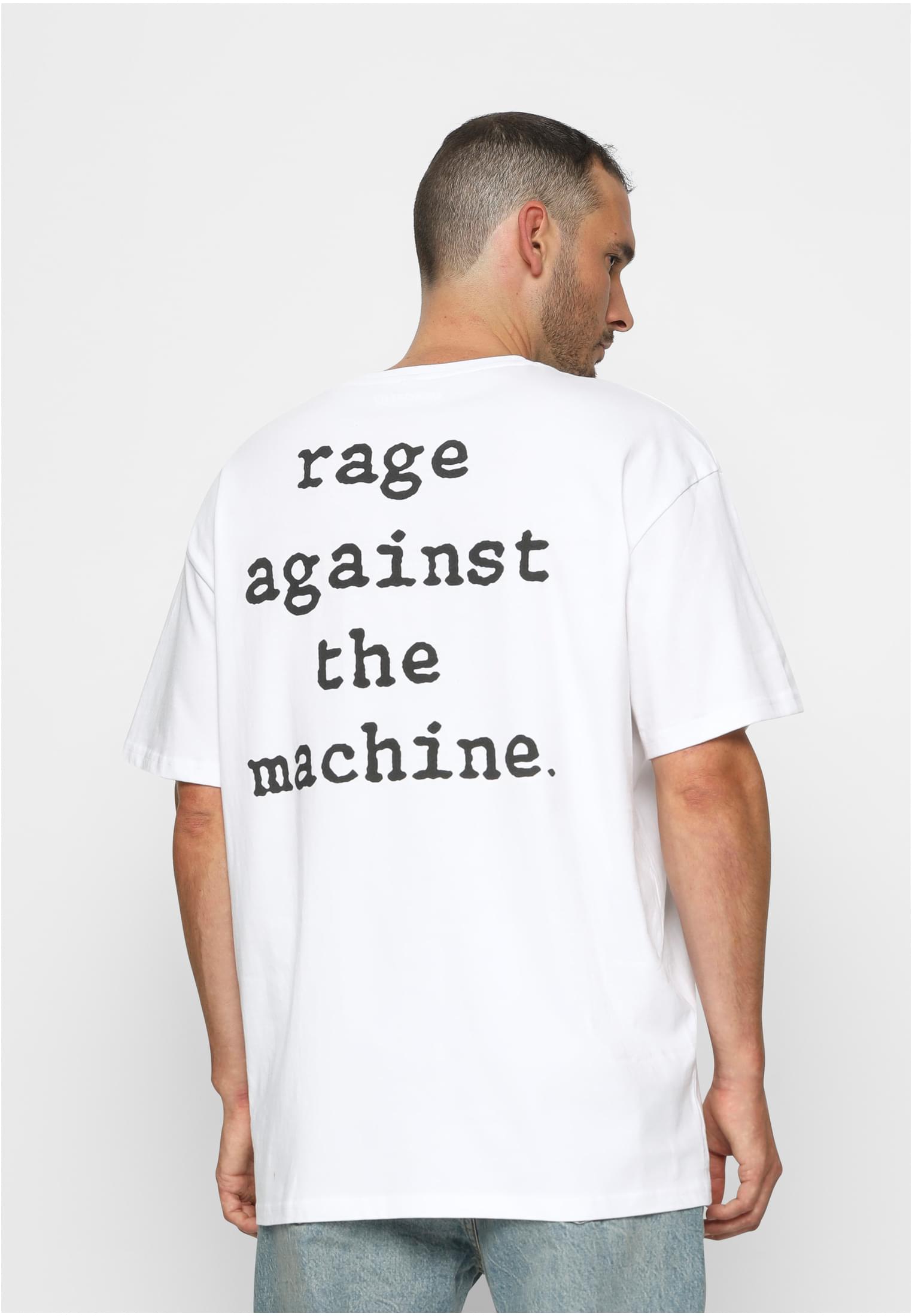 Rage Against the Machine Oversize Tee white XXL - workoutbrands.com