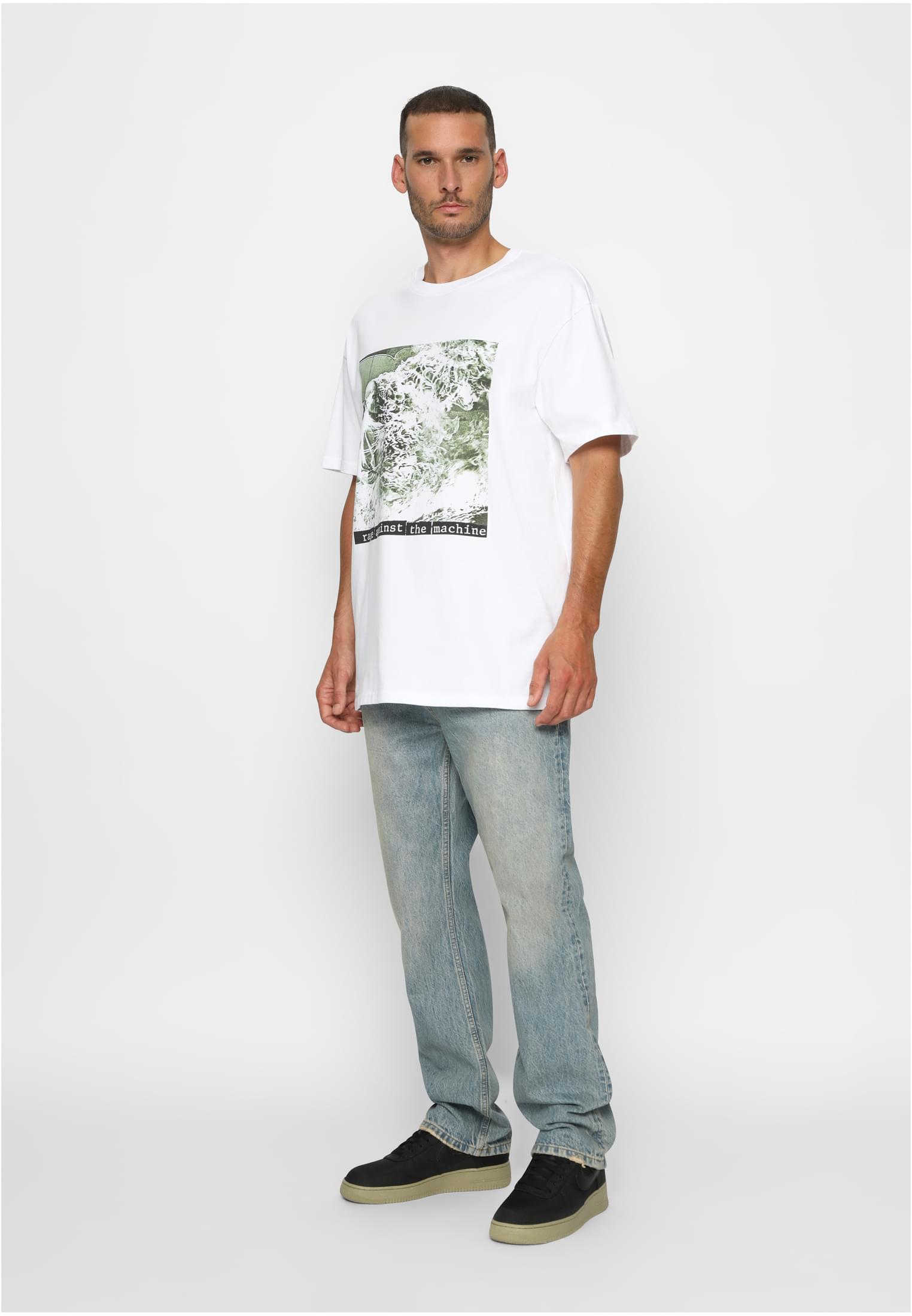 Rage Against the Machine Oversize Tee white XXL - workoutbrands.com