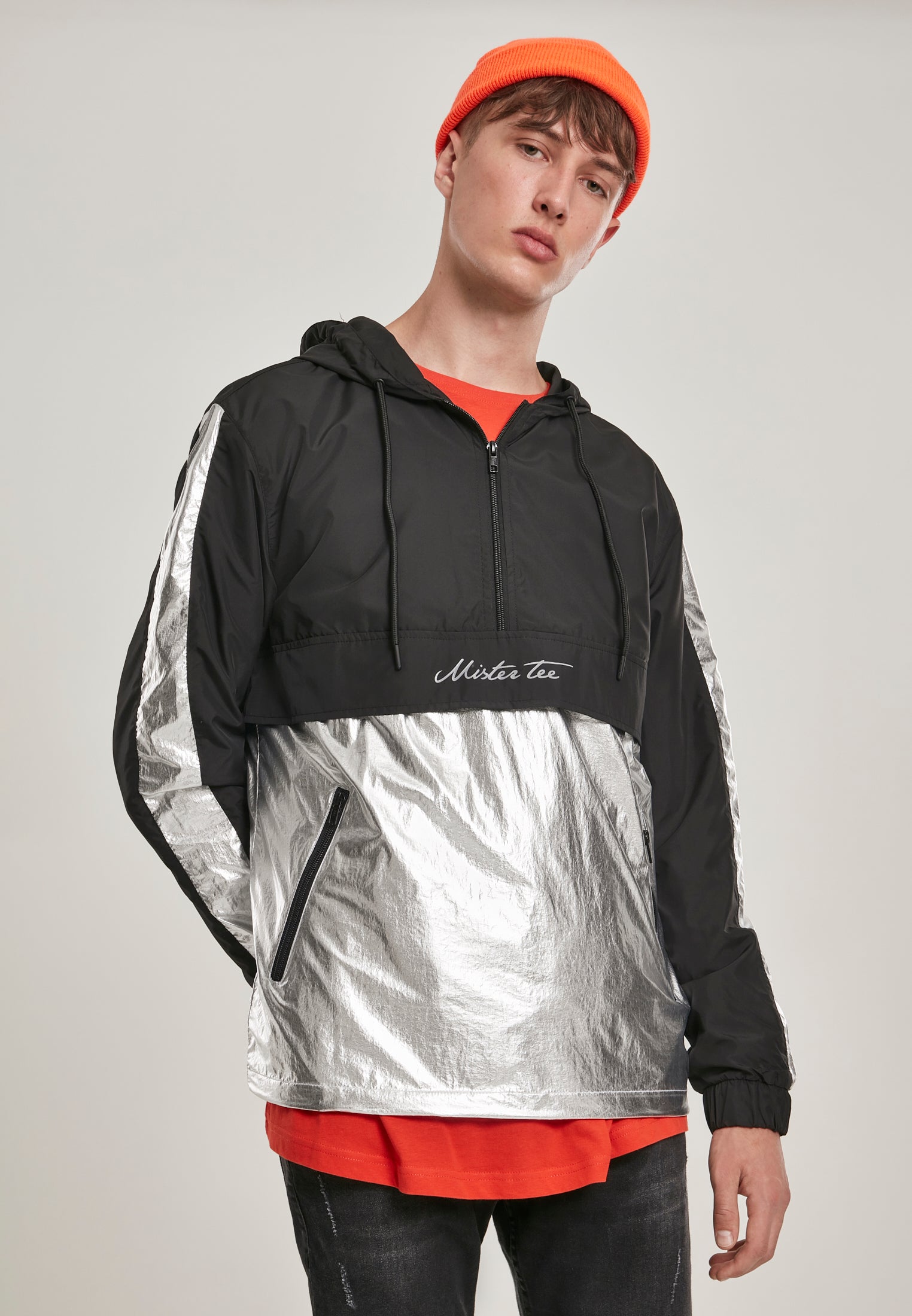 Reflective Mister Tee Windbreaker black XXL - workoutbrands.com