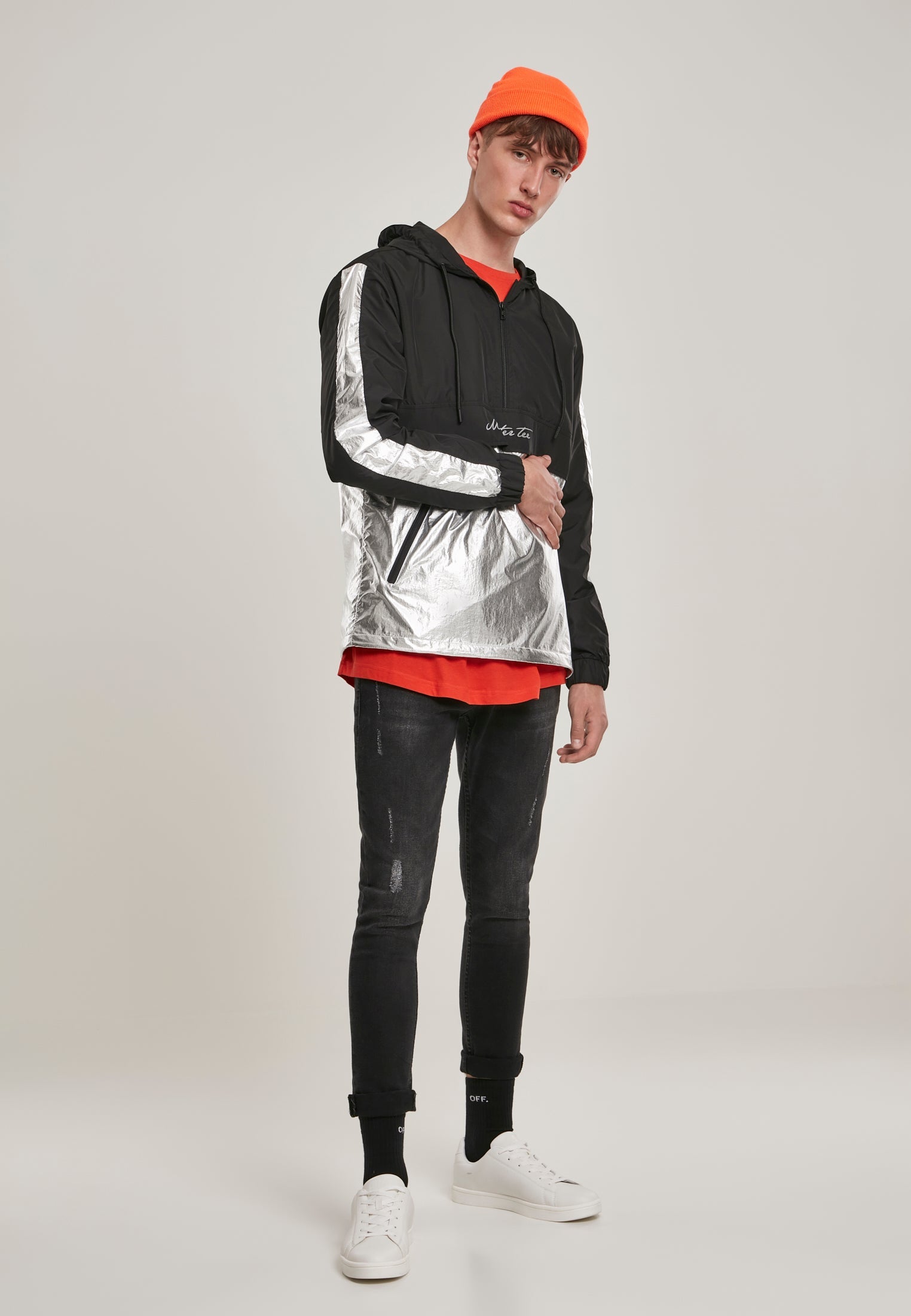 Reflective Mister Tee Windbreaker black XXL - workoutbrands.com