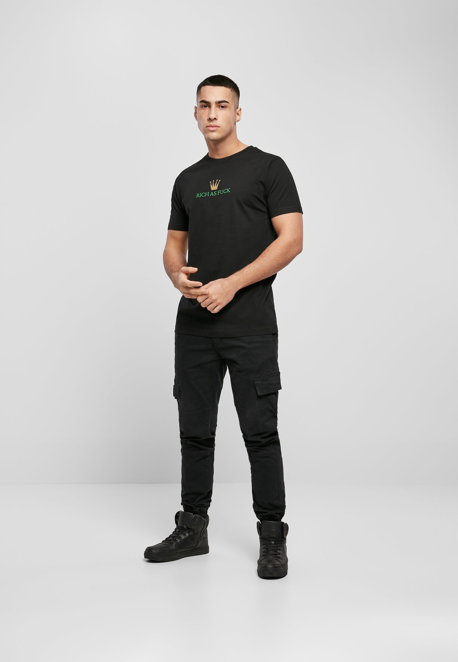 Rich As Fuck Tee black XXL - workoutbrands.com