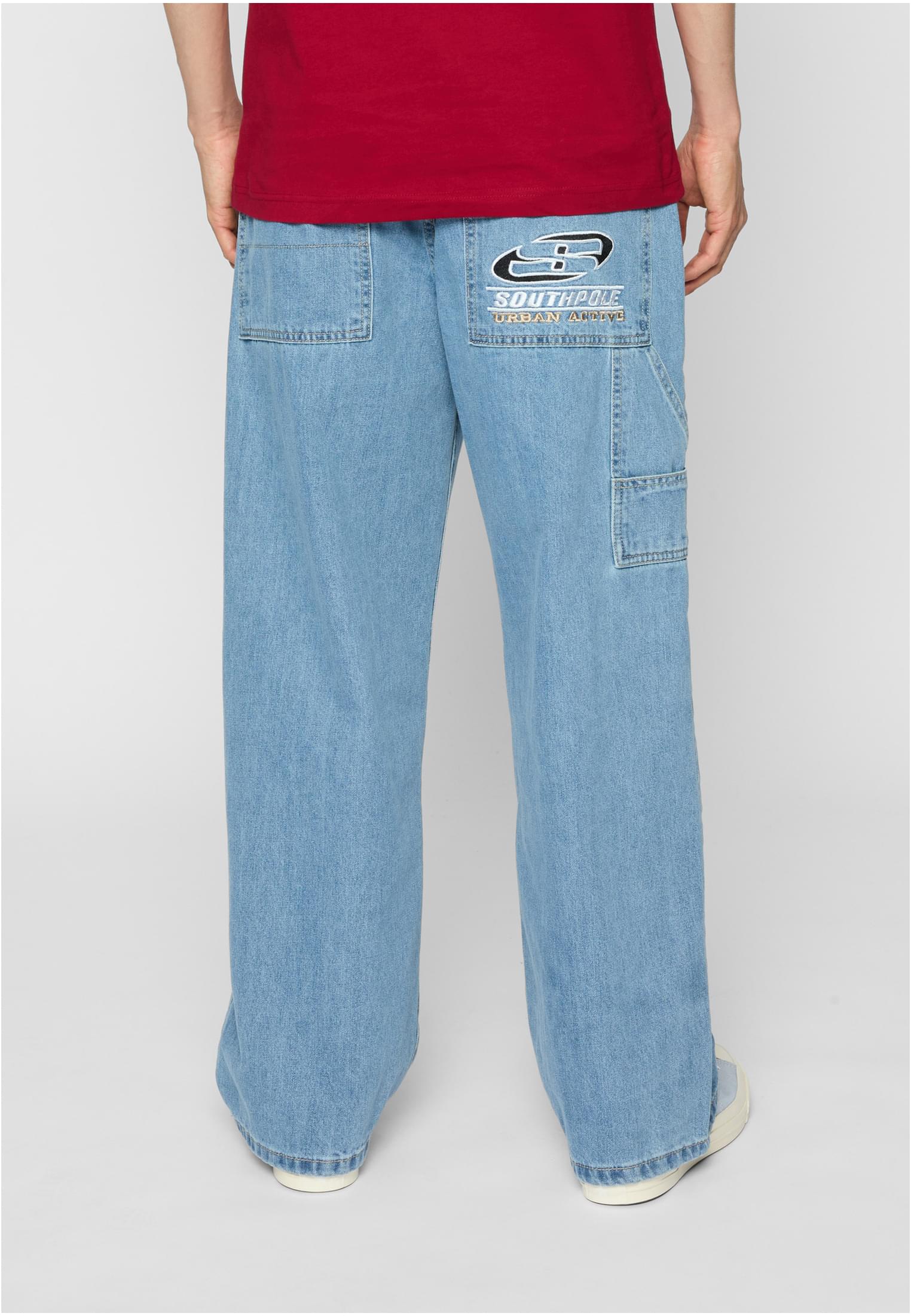 Pantaloni in denim Southpole retrò blu medio 38