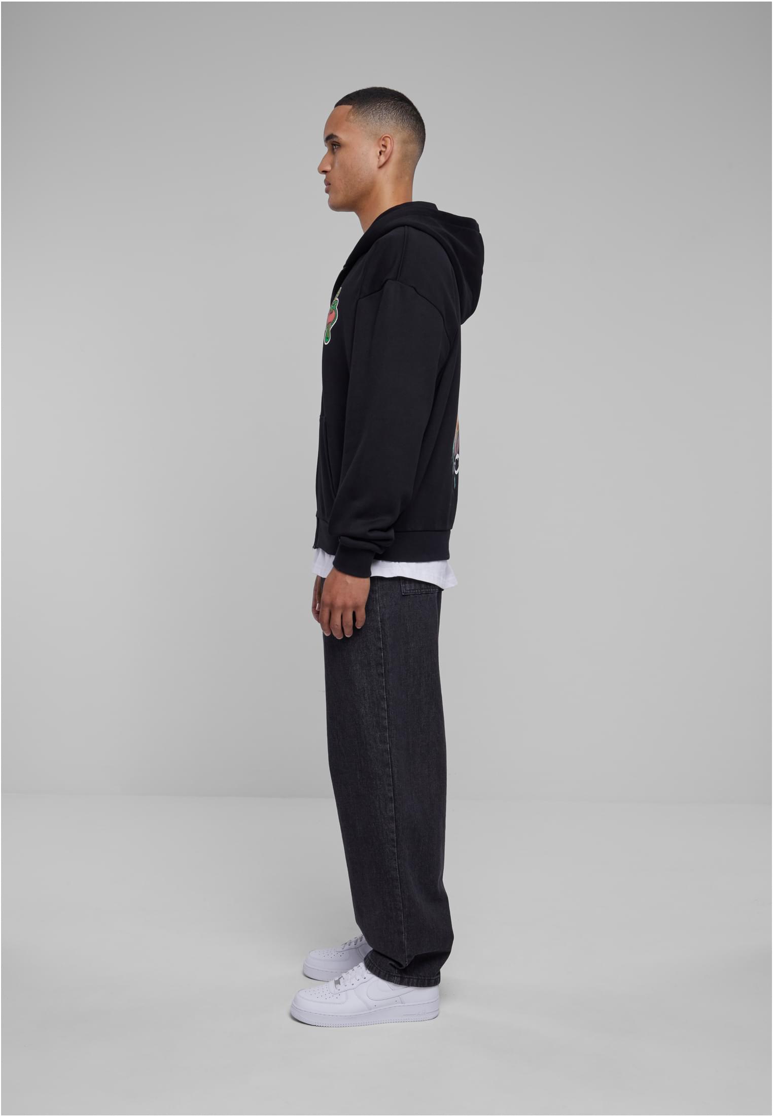 Santa Monica Heavy Oversize Zip Hoody black XXL - workoutbrands.com