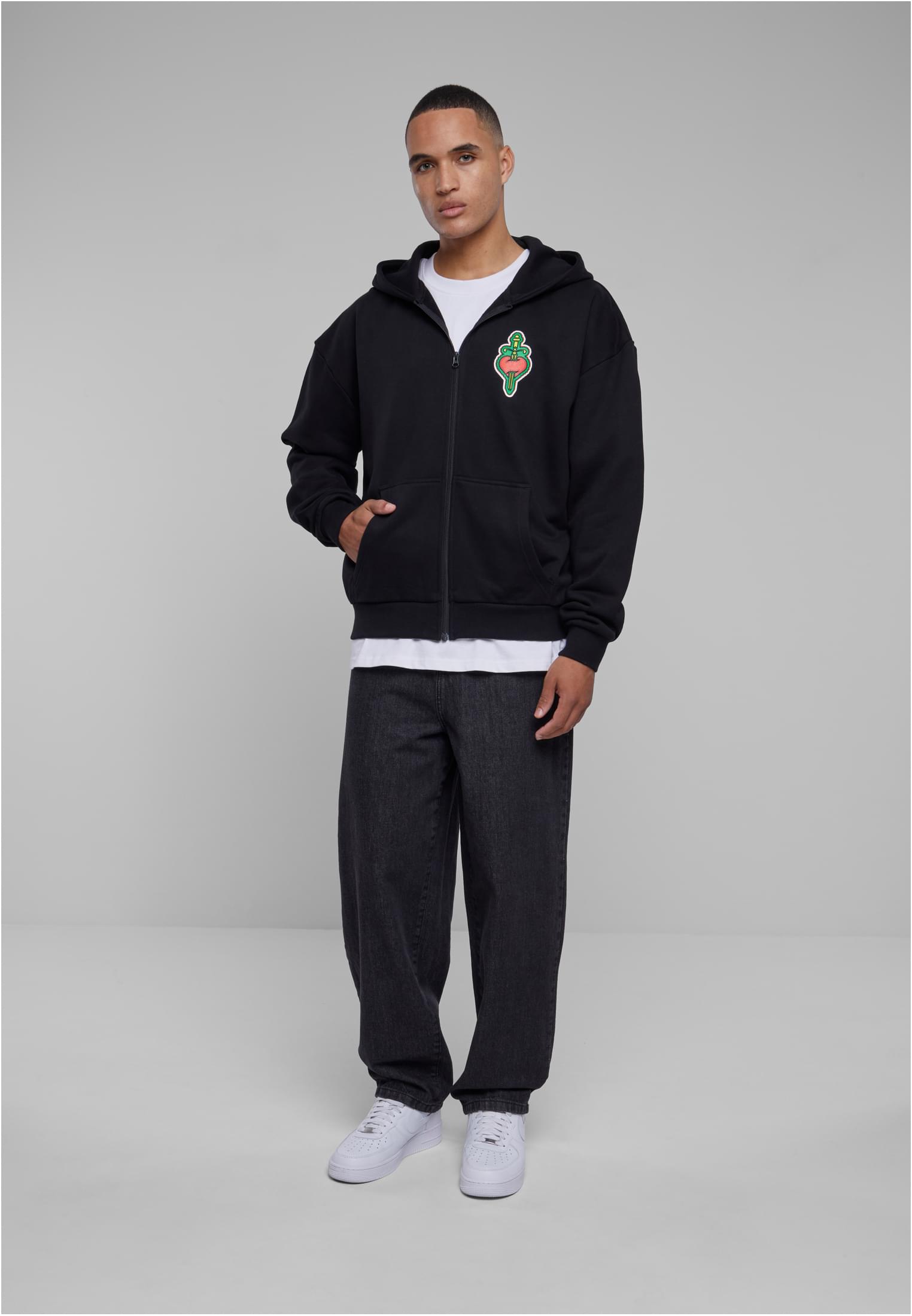 Santa Monica Heavy Oversize Zip Hoody black XXL - workoutbrands.com