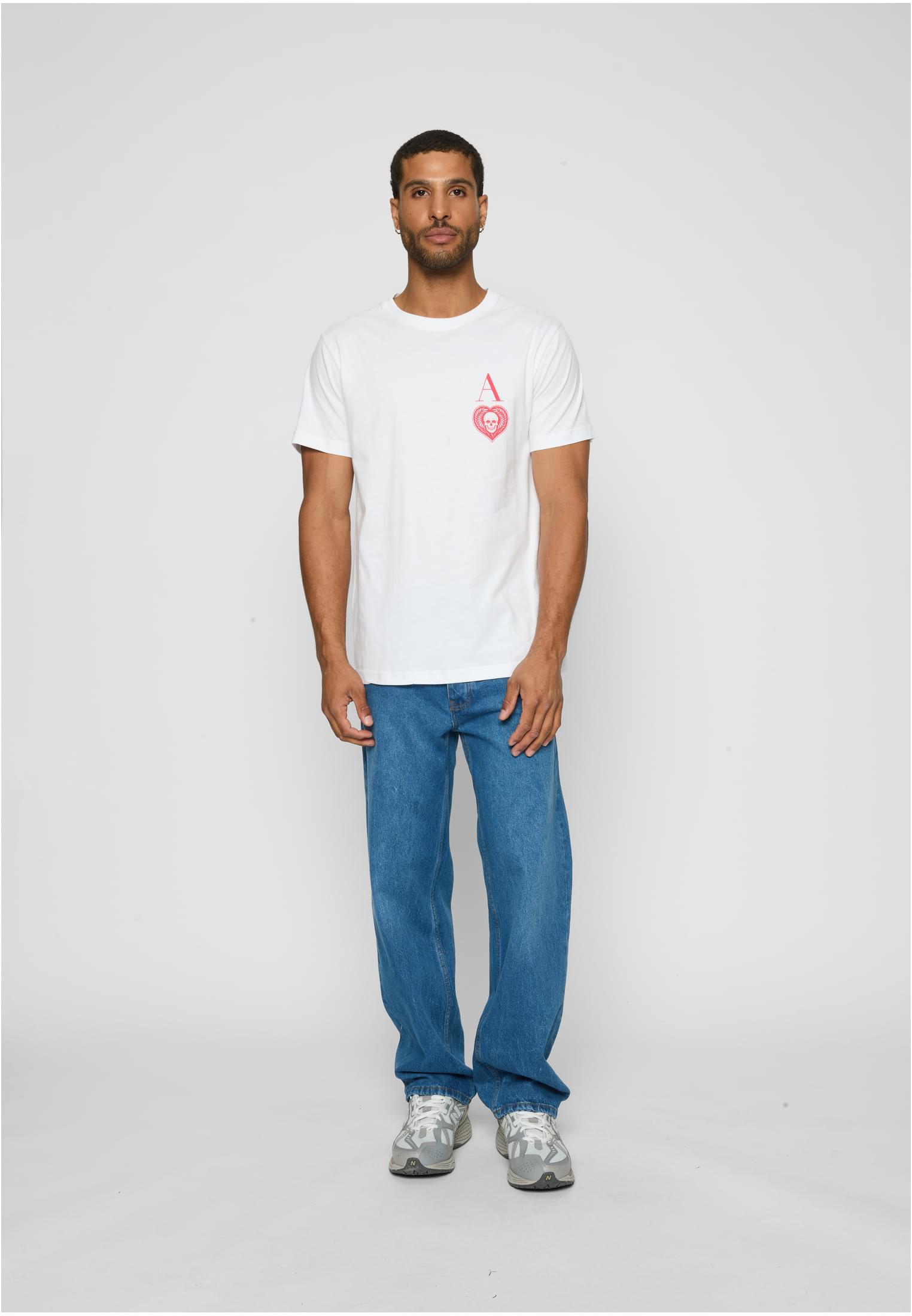 Skull Heart Tee white XXL - workoutbrands.com