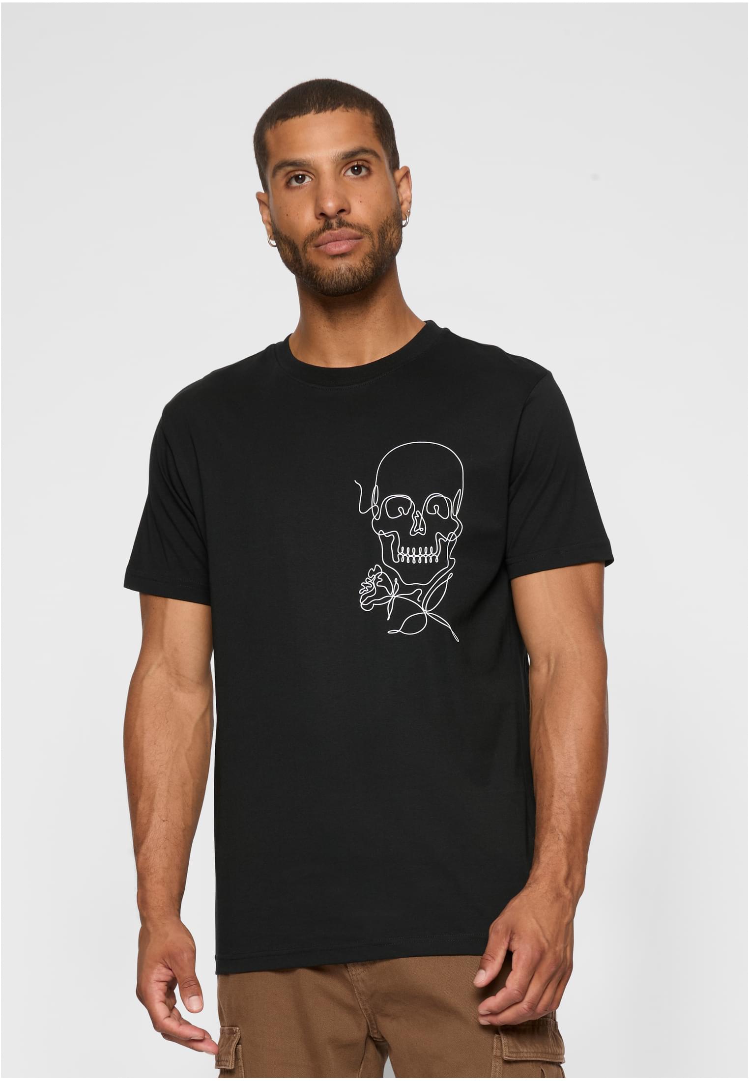 Skull One Line Tee black XXL - workoutbrands.com