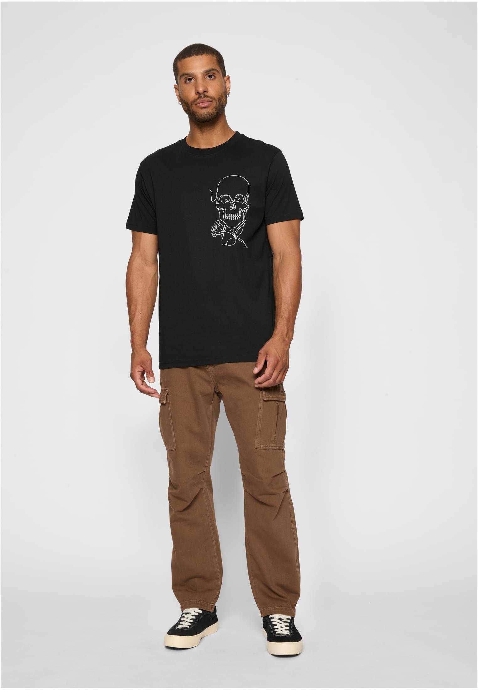 Skull One Line Tee black XXL - workoutbrands.com