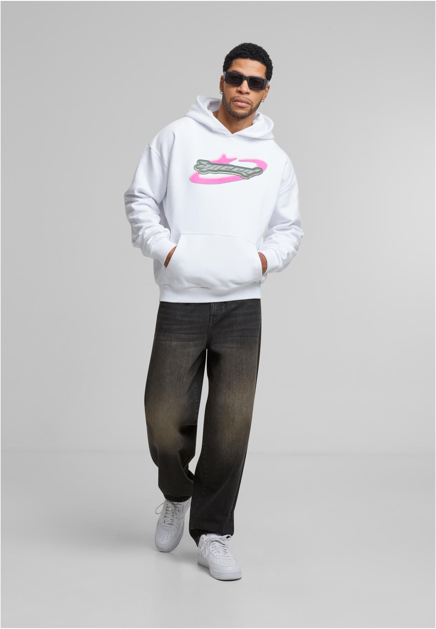 Speed Logo Hoodie white XXL - workoutbrands.com