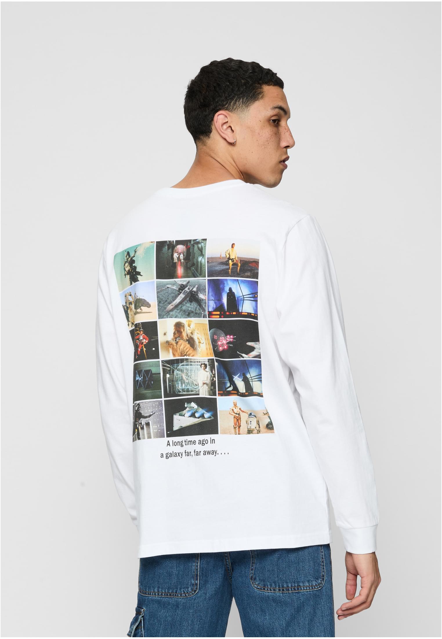 Star Wars Photo Collage Longsleeve white XXL - workoutbrands.com