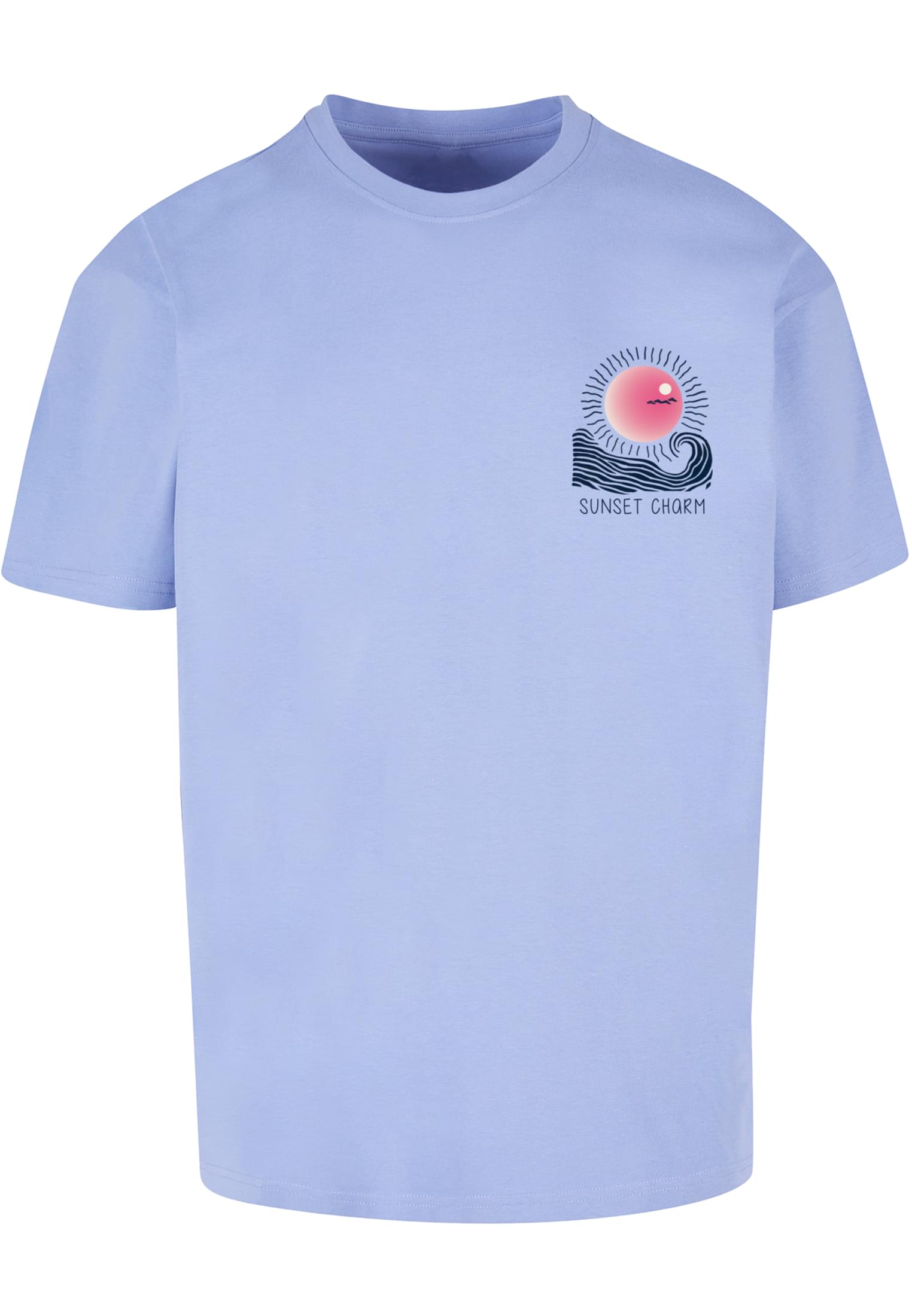 Sunset Charm Oversized T-shirt violablue XXL - workoutbrands.com